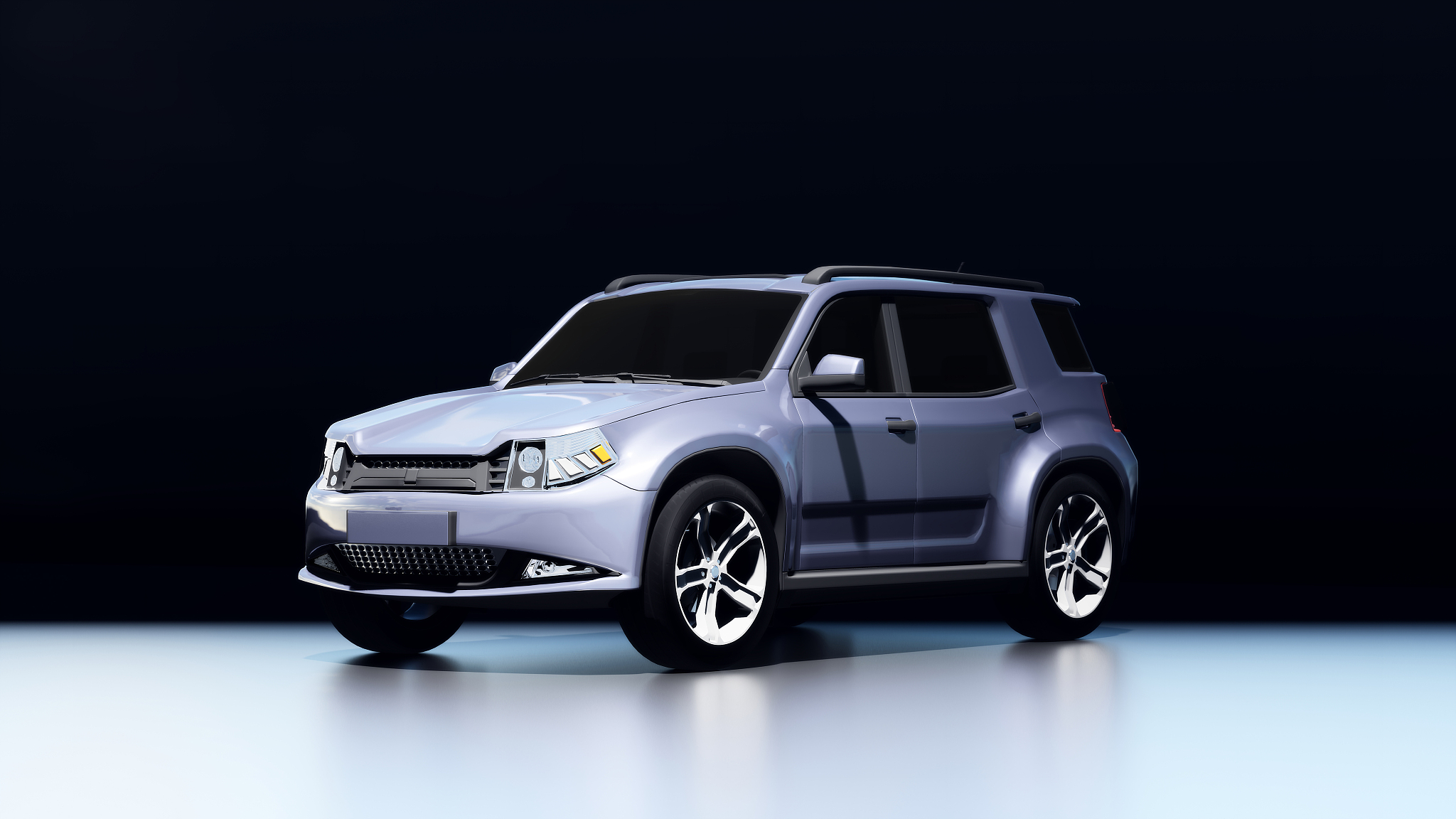 suv car. studio shot.