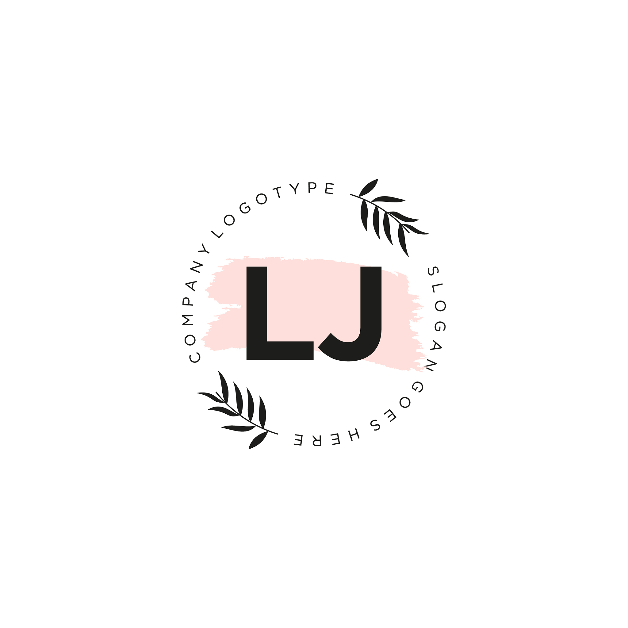 lj letter logo icon design template elements