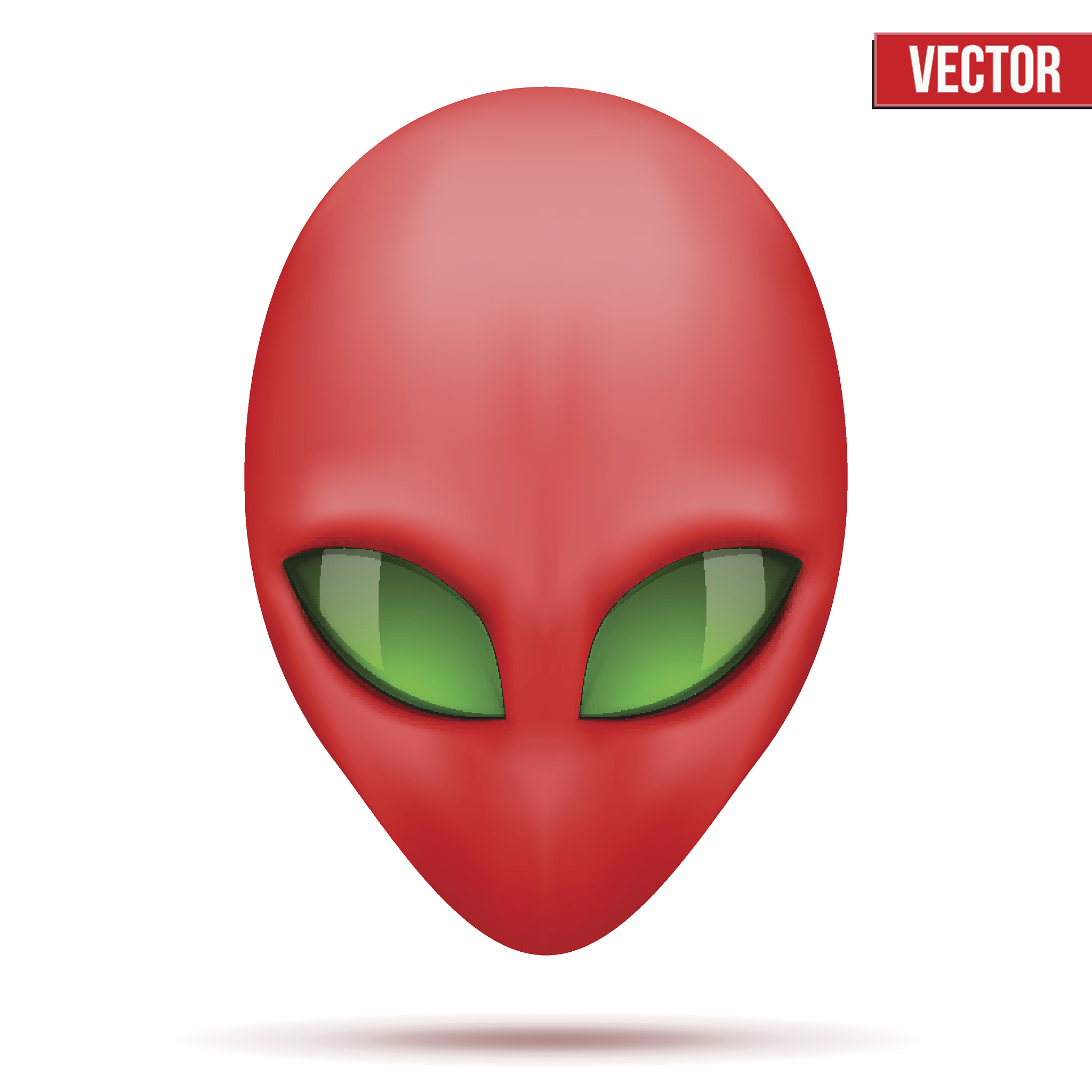 alien head creature from another world. vector.