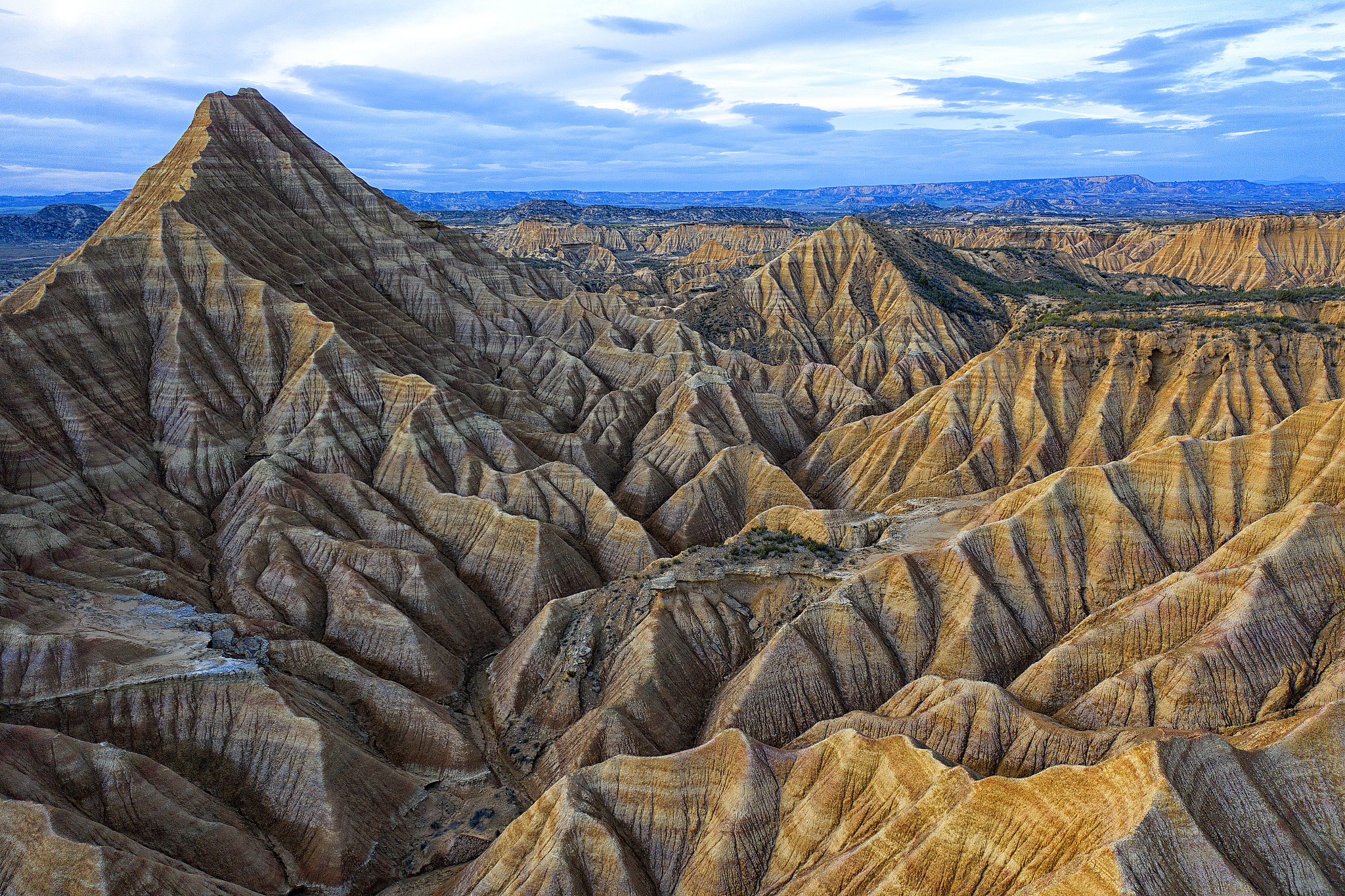 spain, navarre, rock formations of bardenas reales badlands