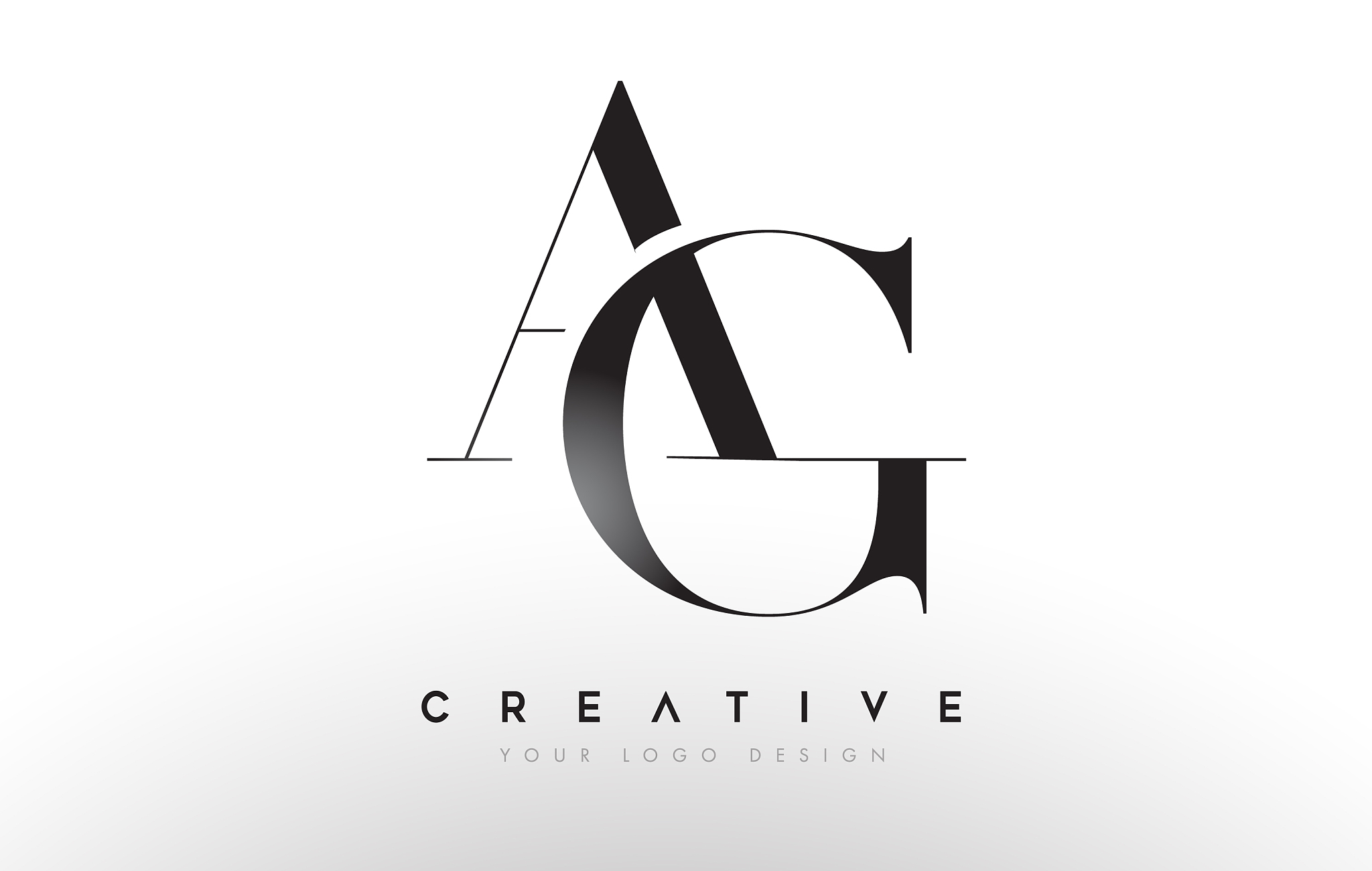 ag ga letter design logo logotype icon concept