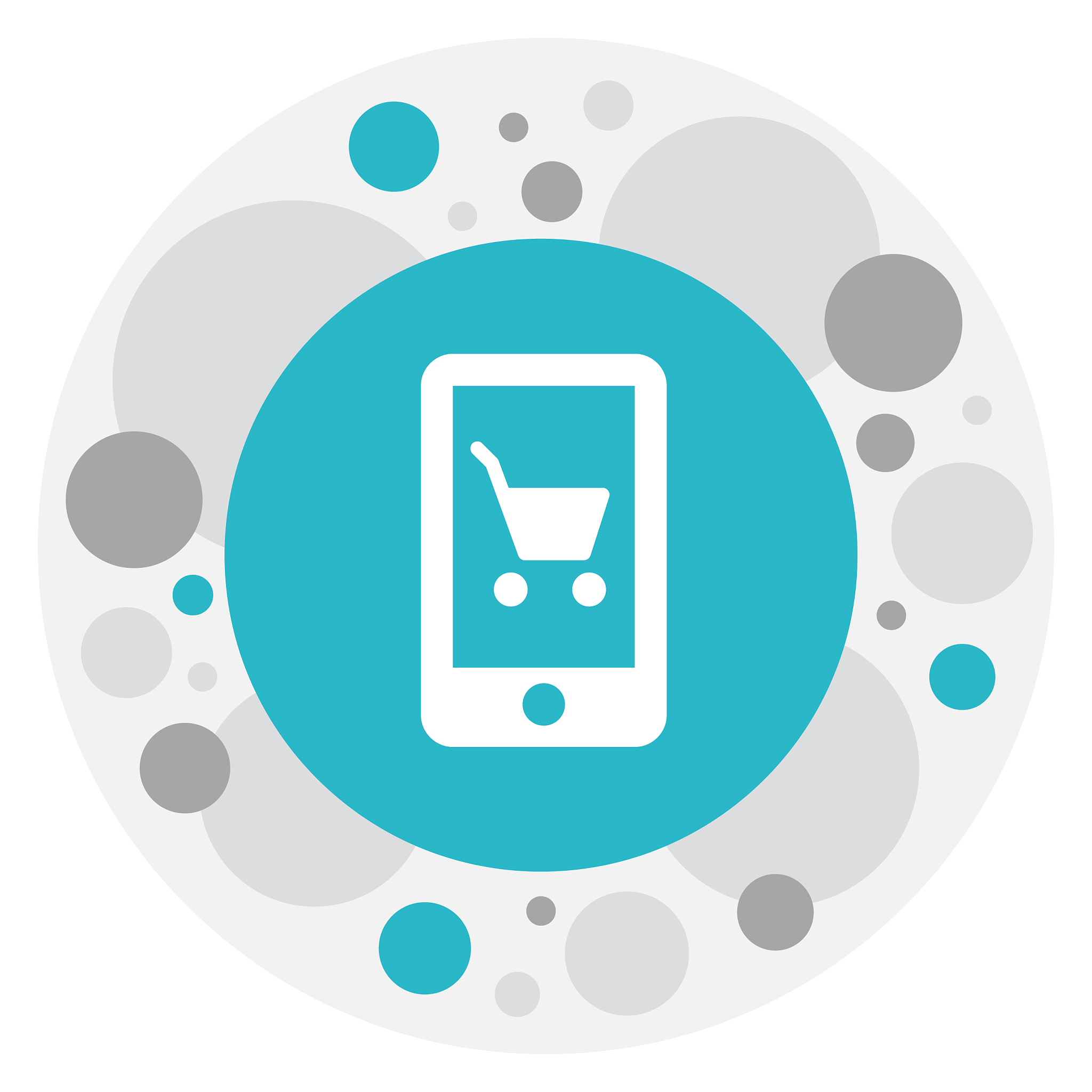 of shopping symbol on online