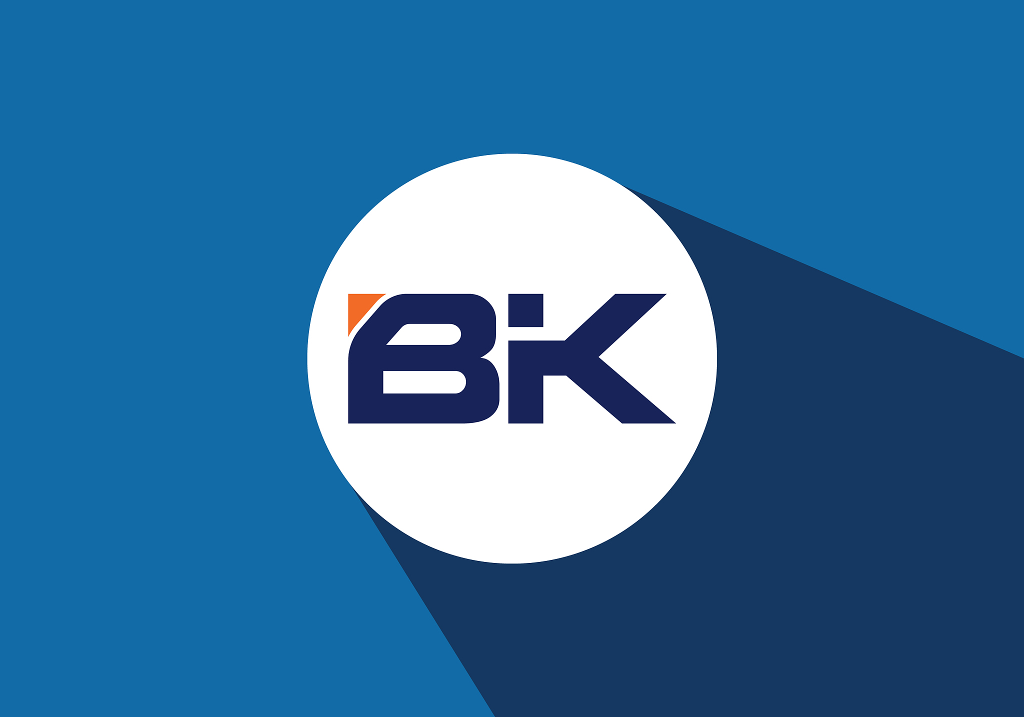 b k initial letter logo design creative modern