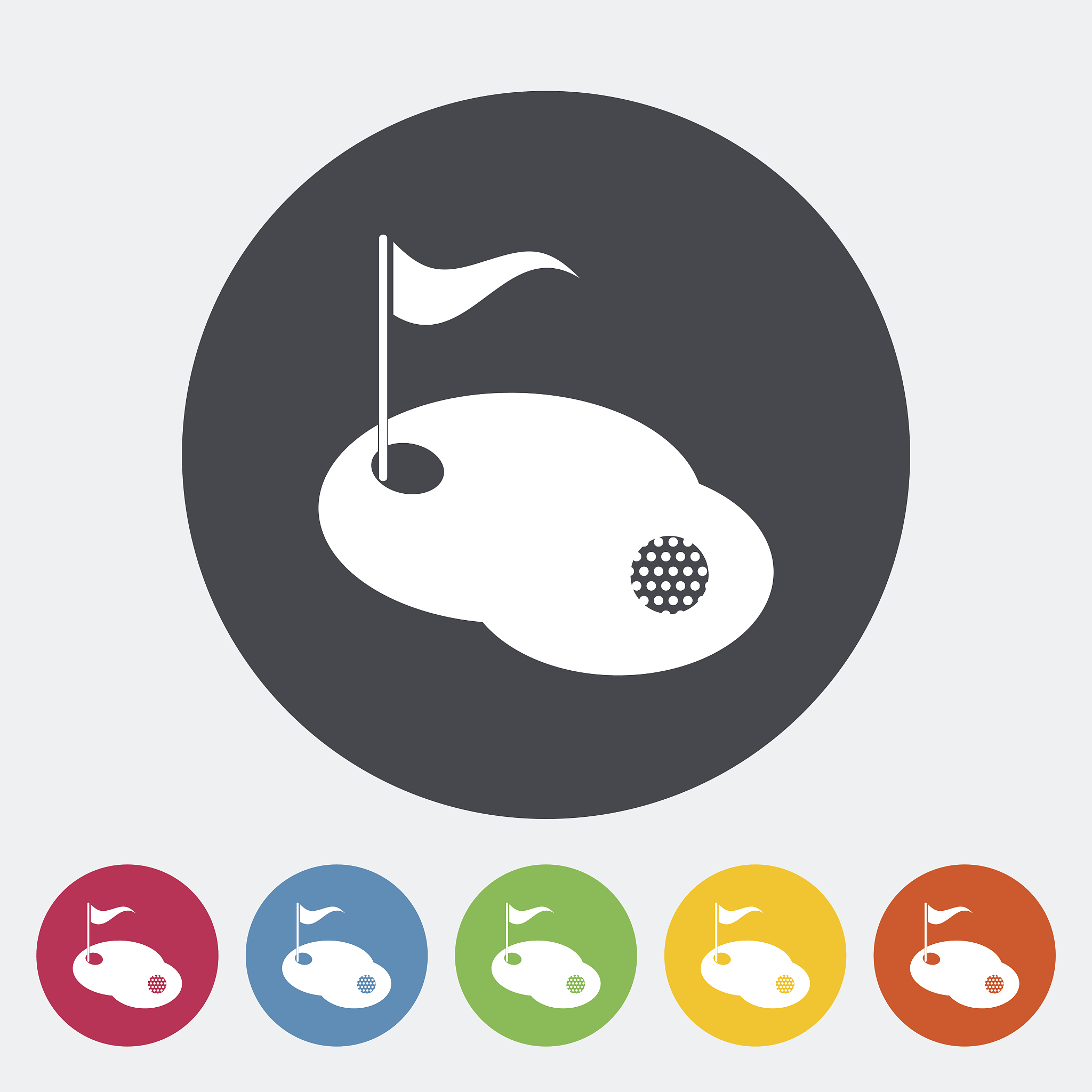 golf single icon.