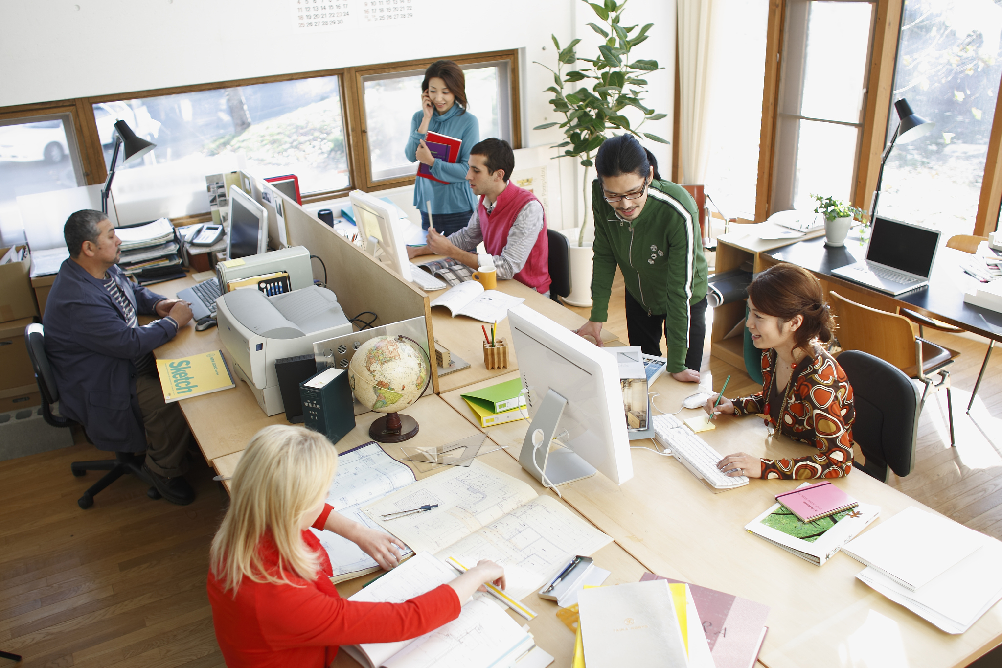 people working in the office
