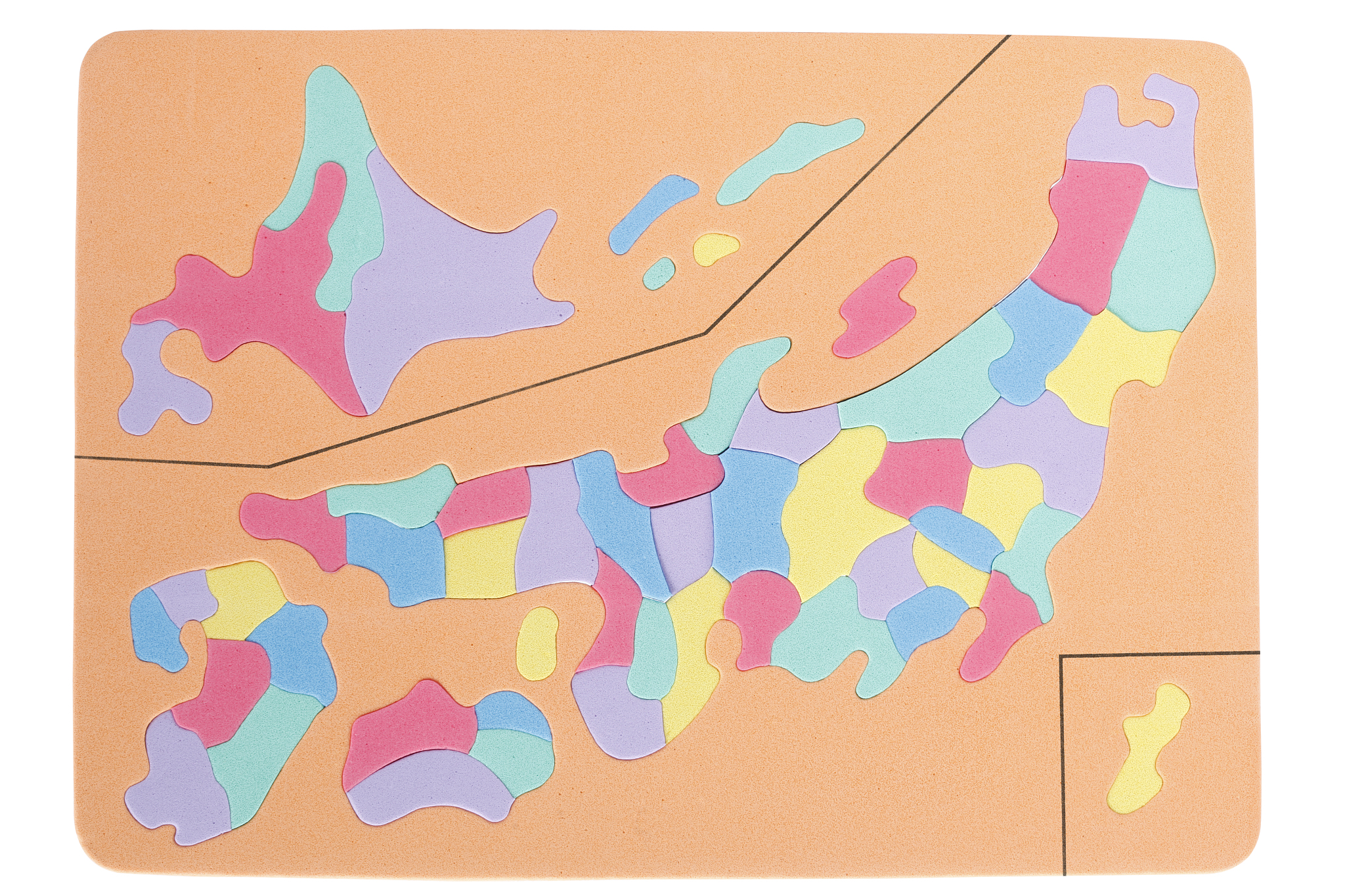 japanese styrofoam map