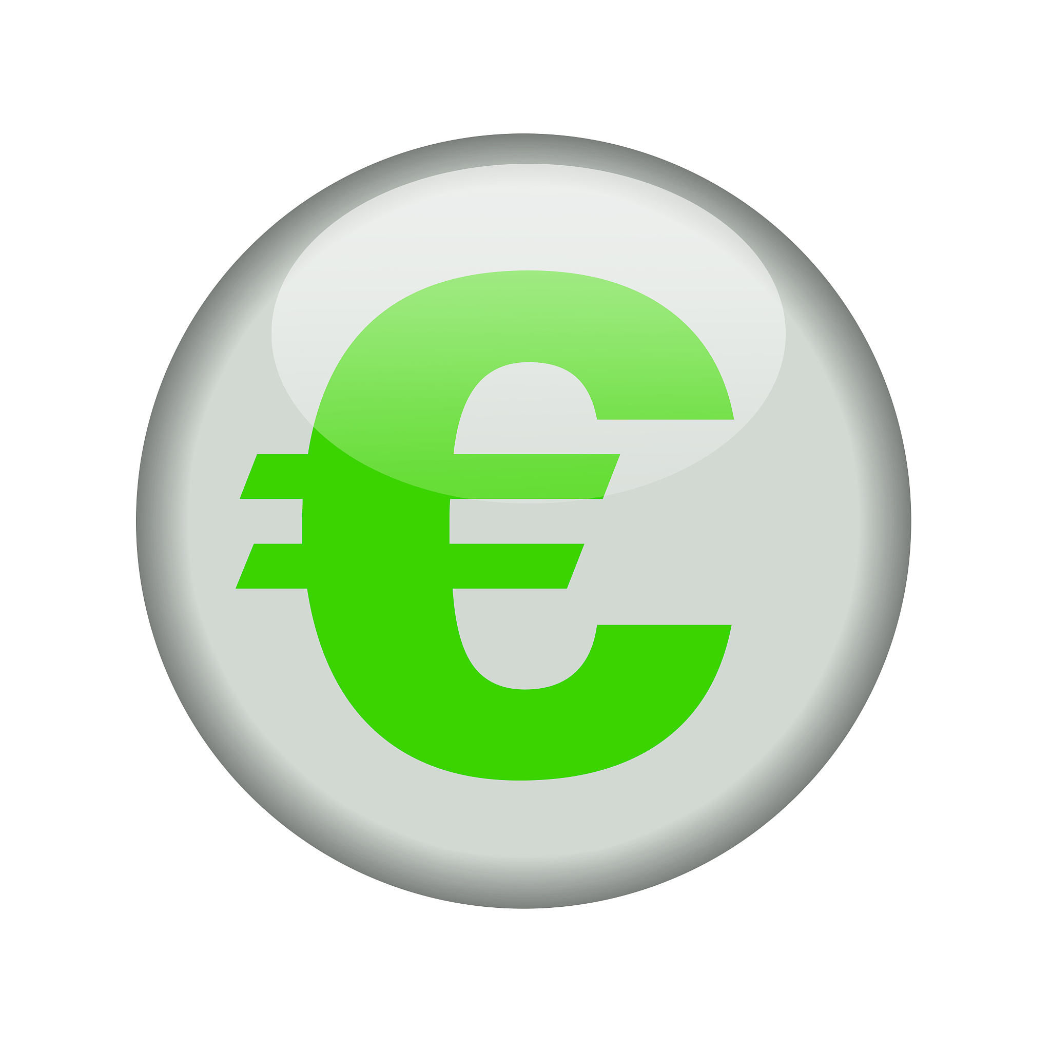 glossy icon with a euro sign.