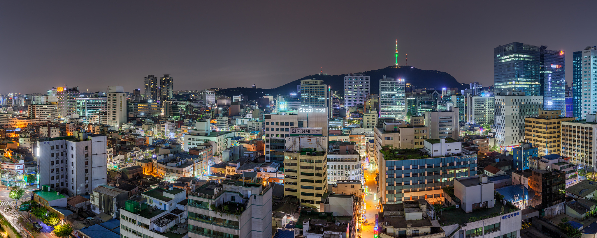 seoul cityscape at night