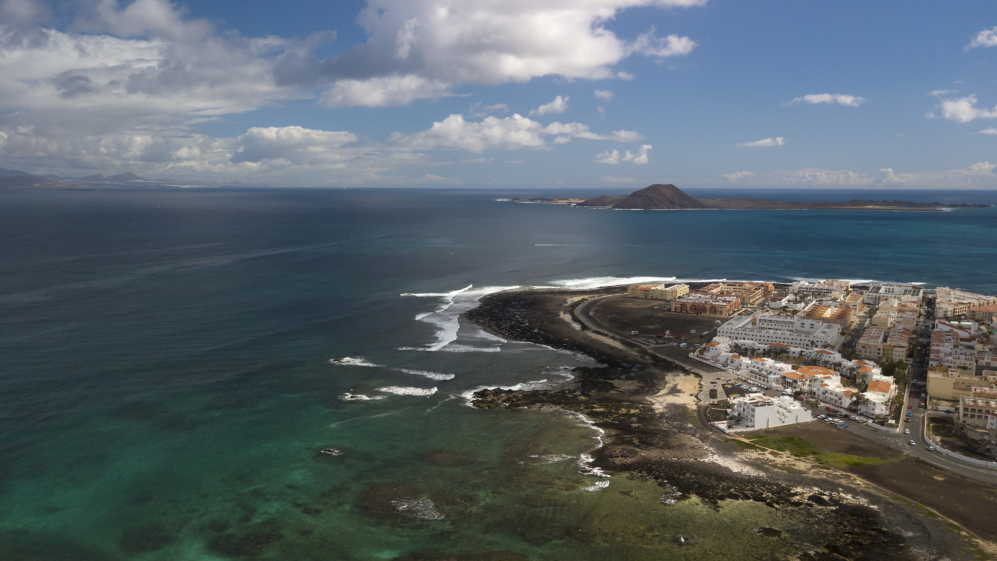 aerial view of corralejo - fuerteventura - canary islands