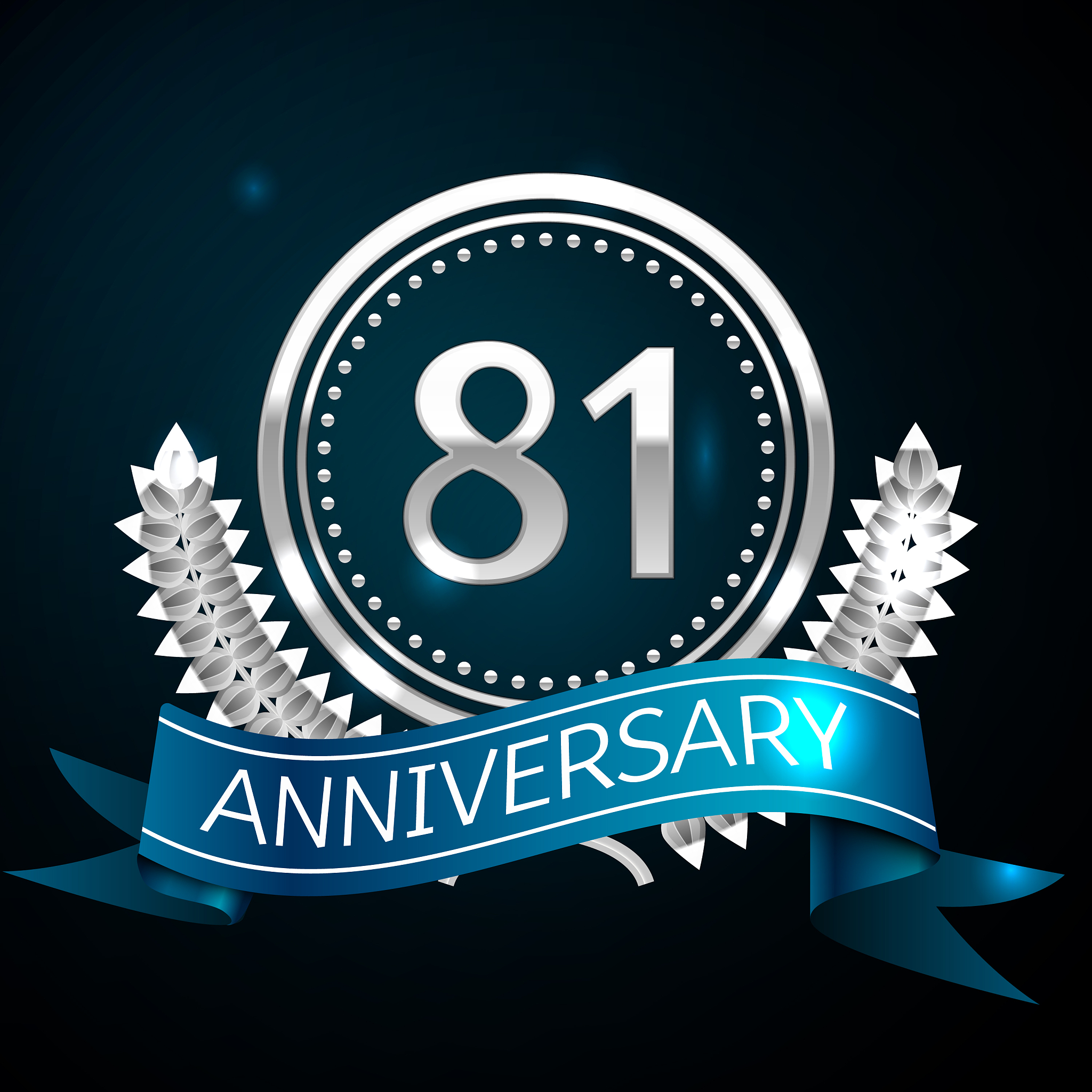 eighty one years anniversary celebration design