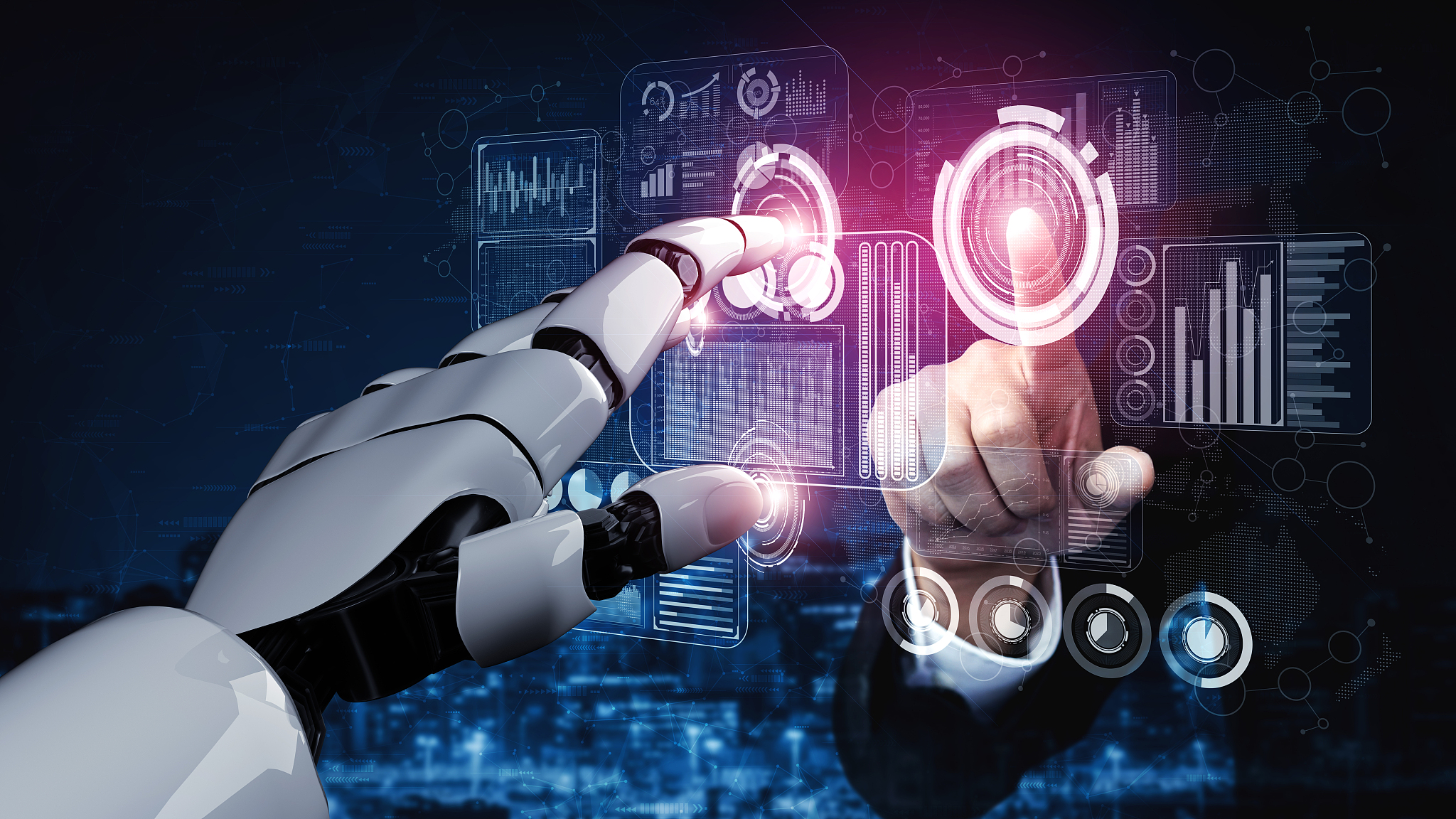 future artificial intelligence robot and cyborg.