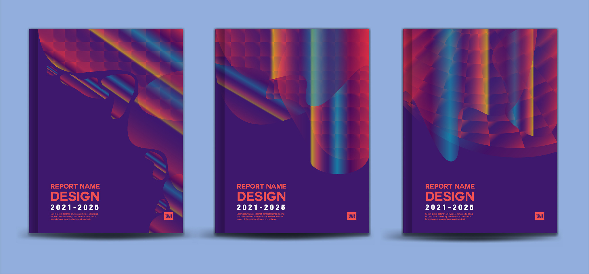 cover template set, annual report cover 2020-2025, business broc
