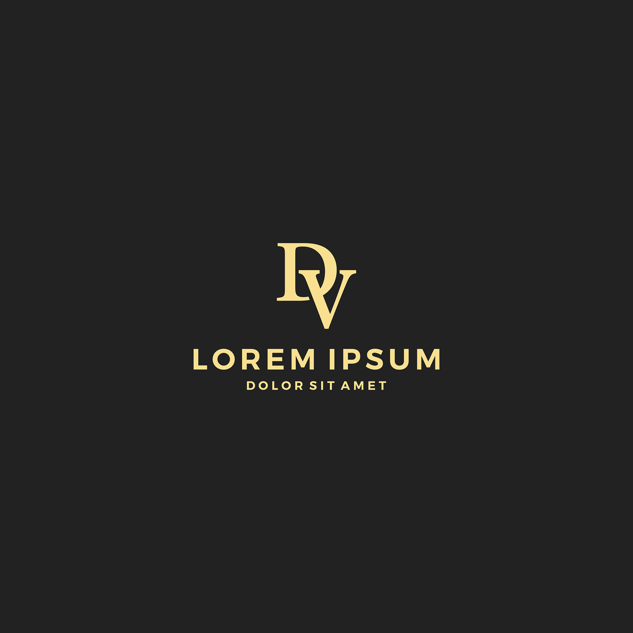 cv initial monogram logo template icon
