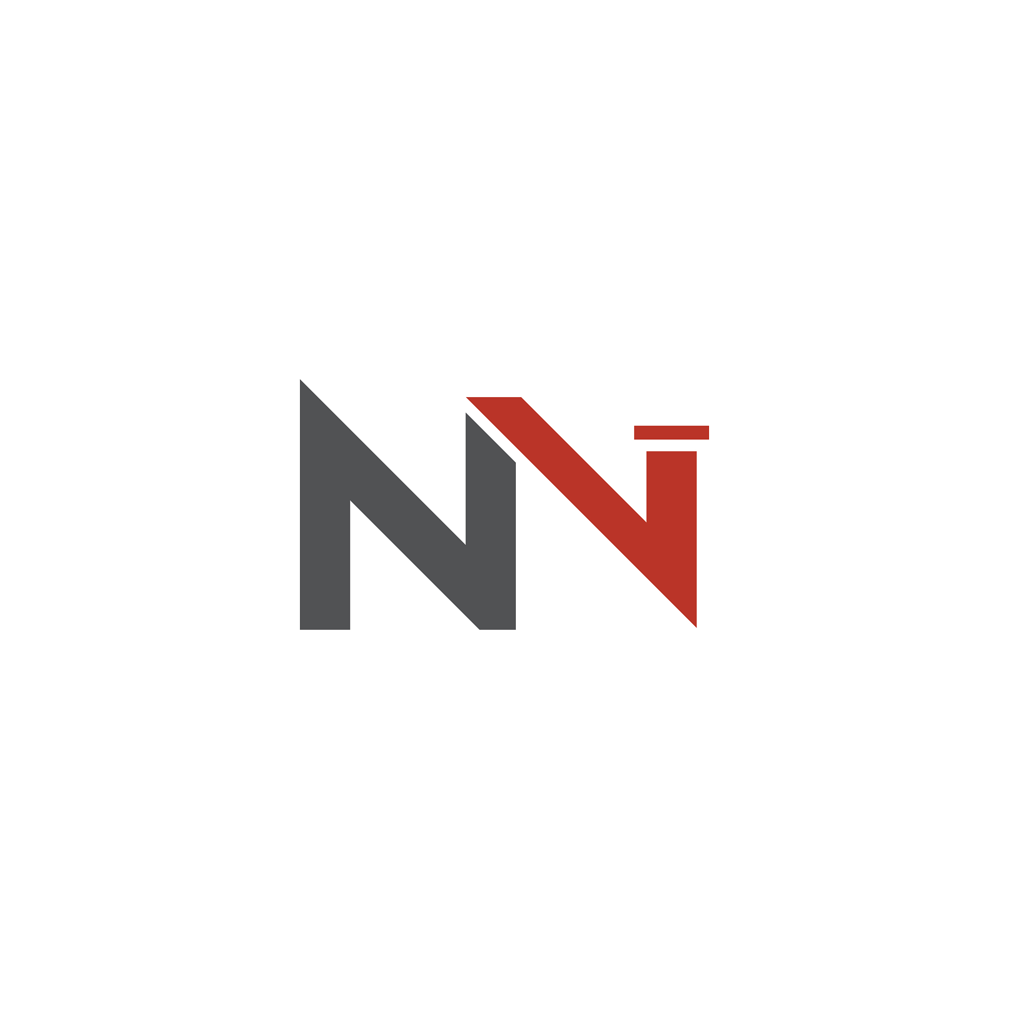 initial letter nv or vn logo design template
