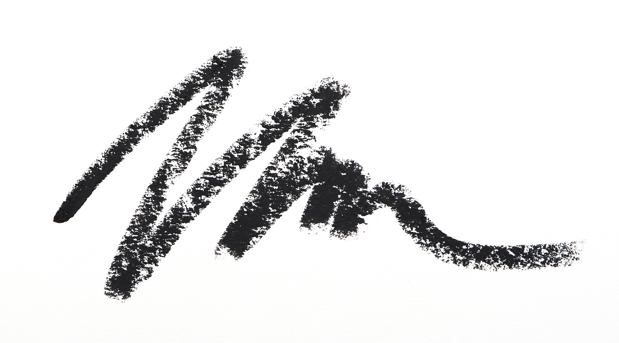 eye liner stroke on white background