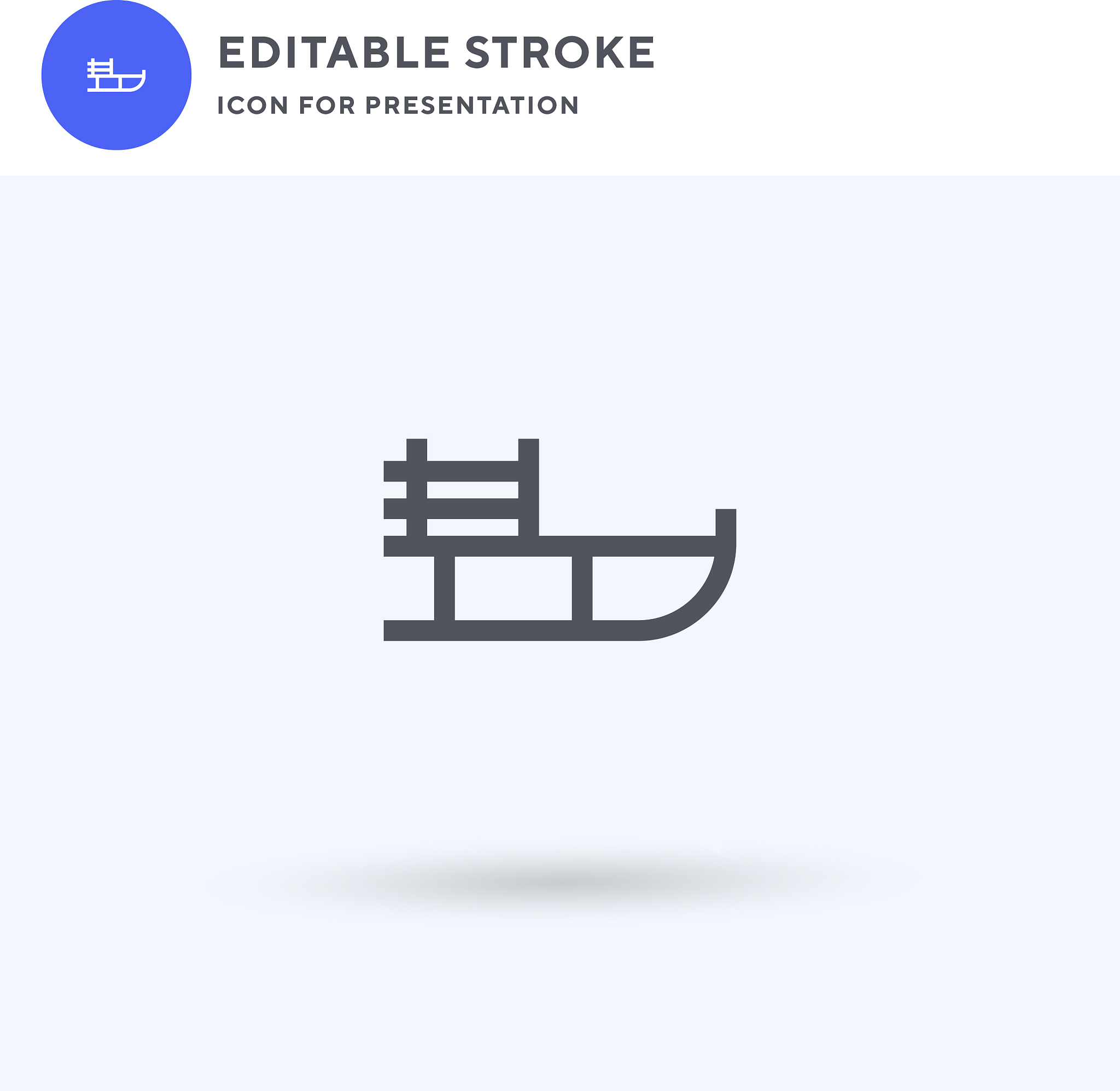 sleigh icon filled flat sign solid