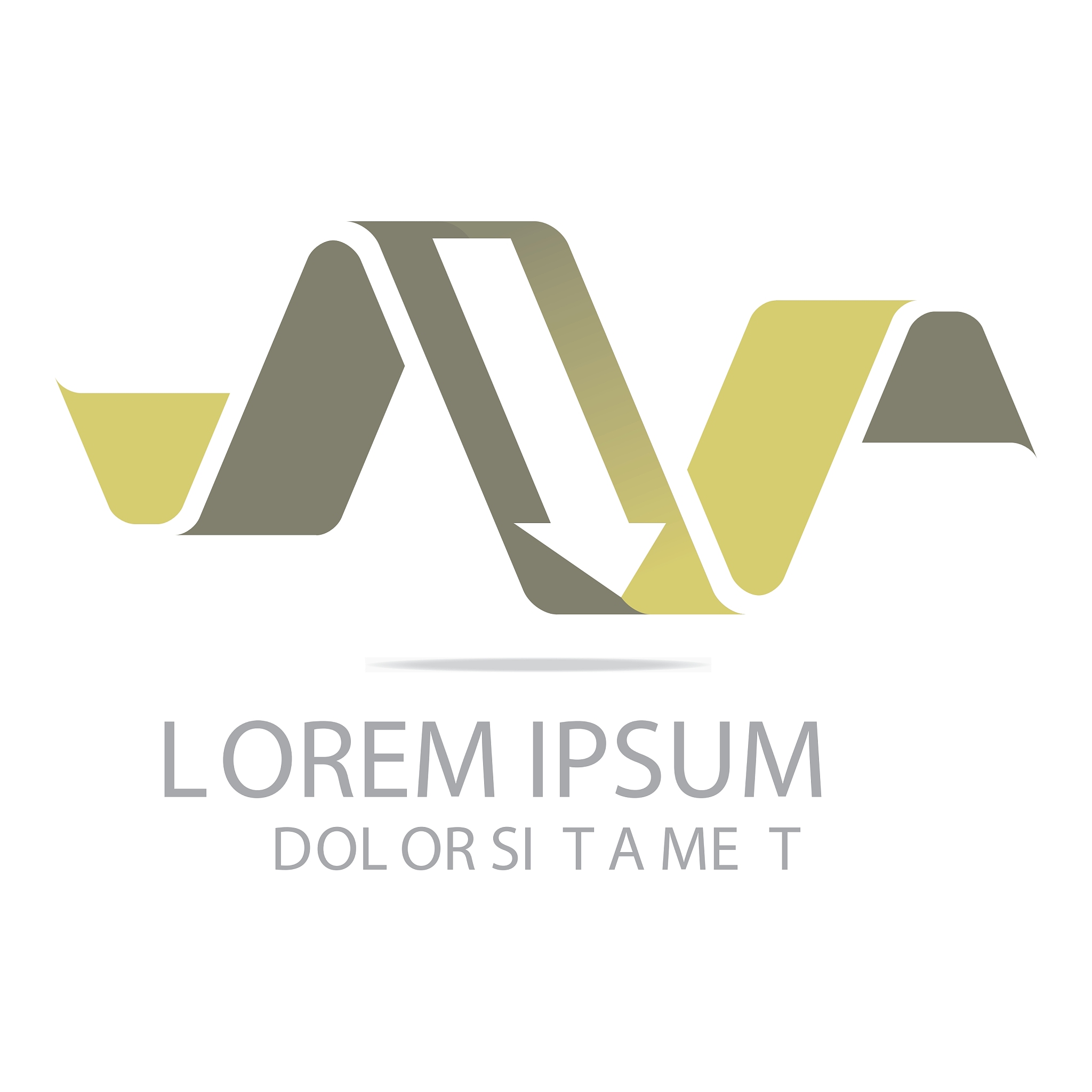 line letter design arrow