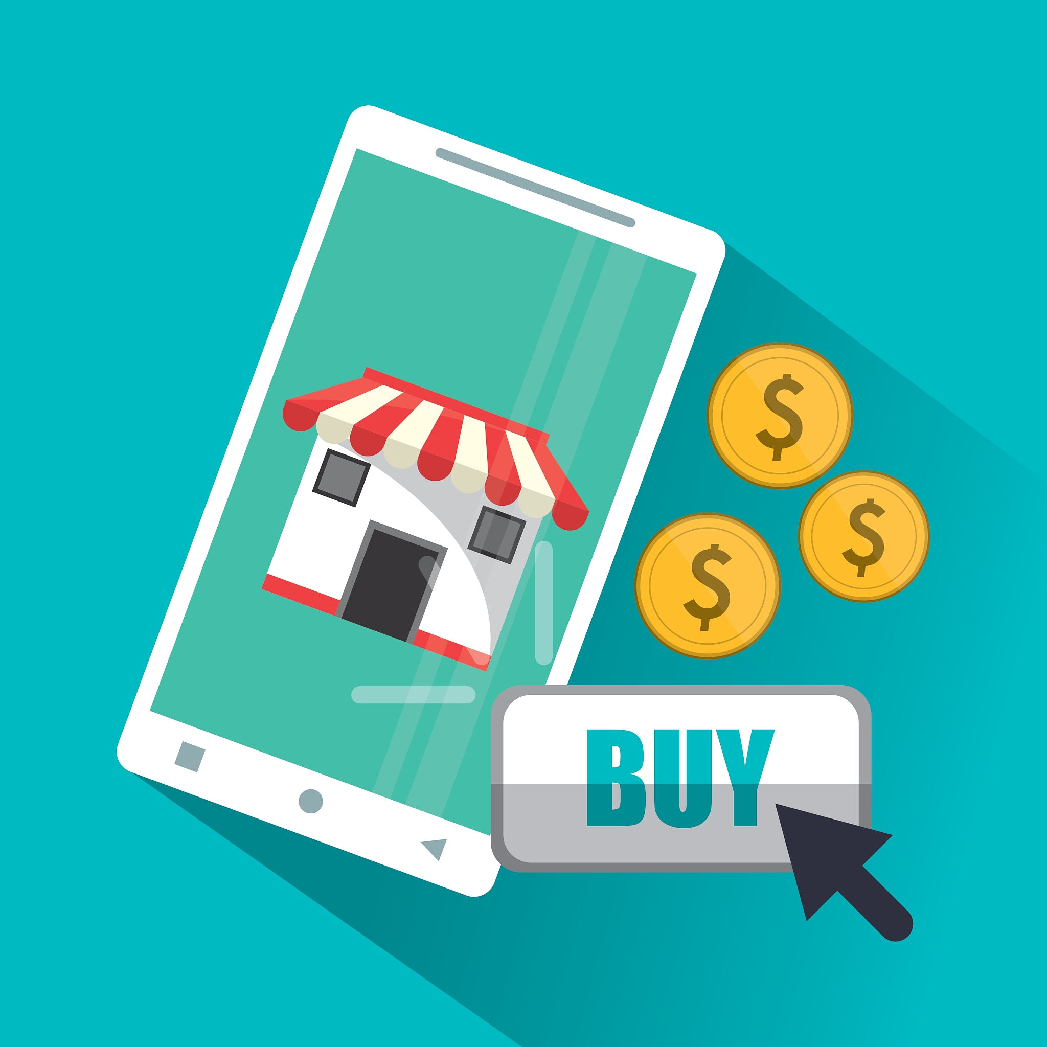 smartphone and shopping online design