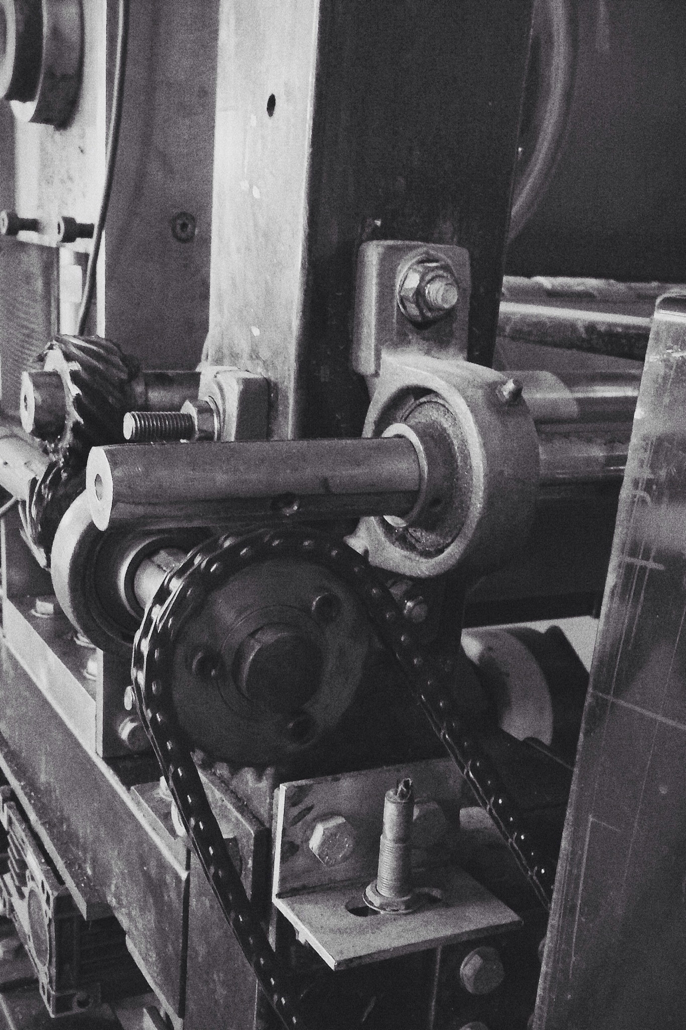 close-up of machinery