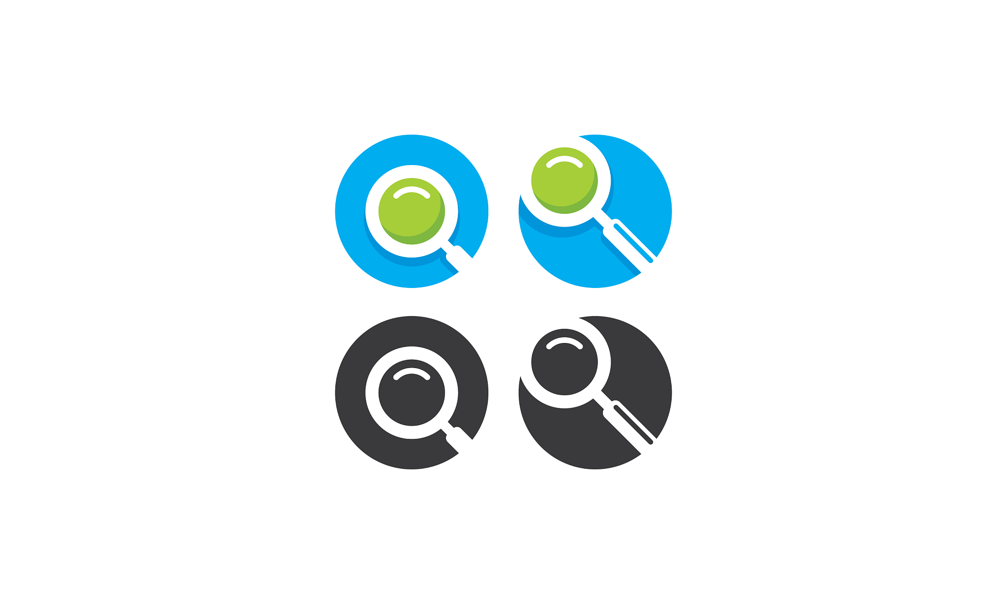 magnifying glass data search logo icon
