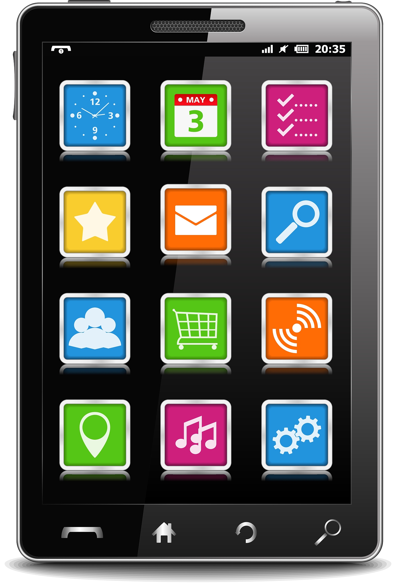 modern black mobile phone