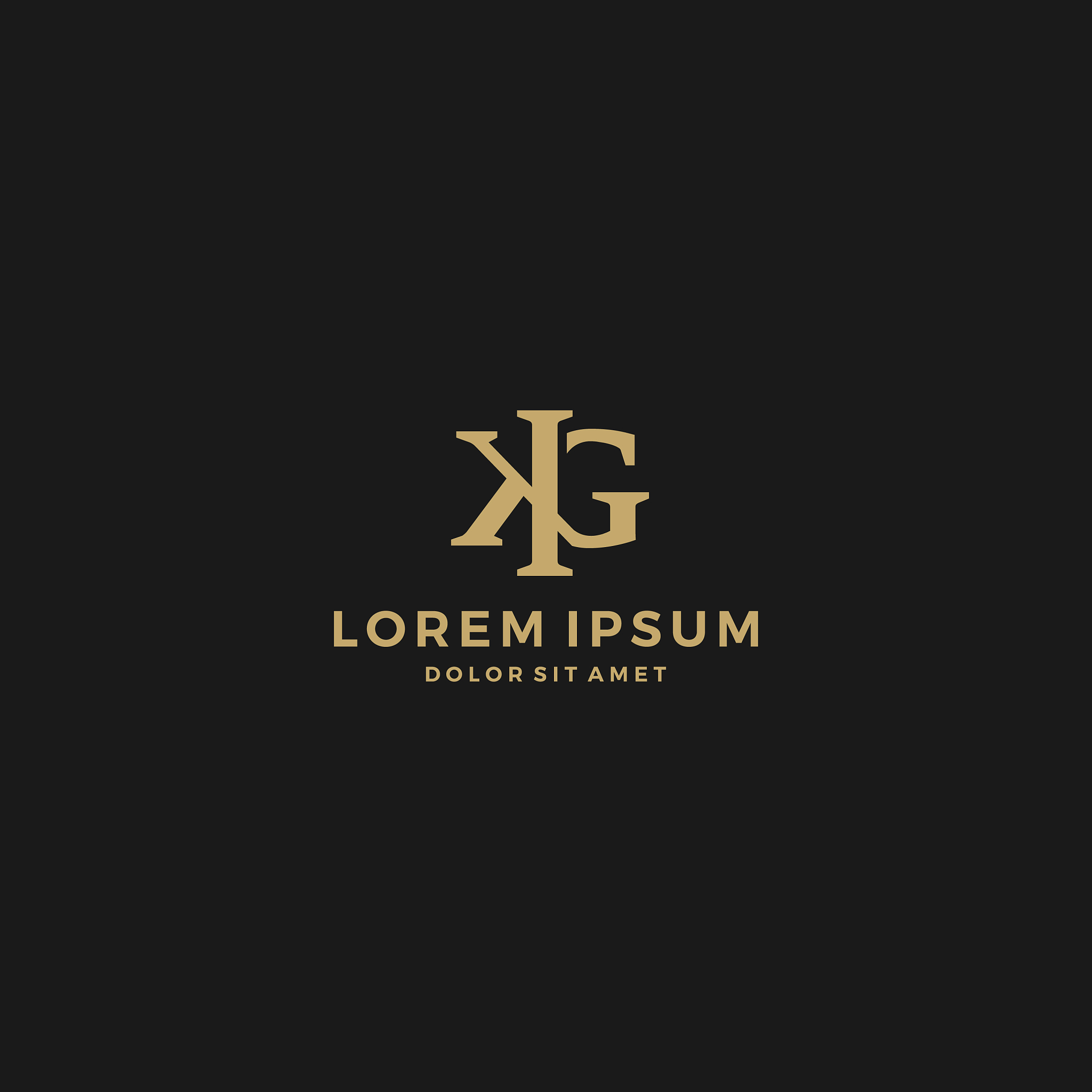 kg letter monogram initial logo template icon