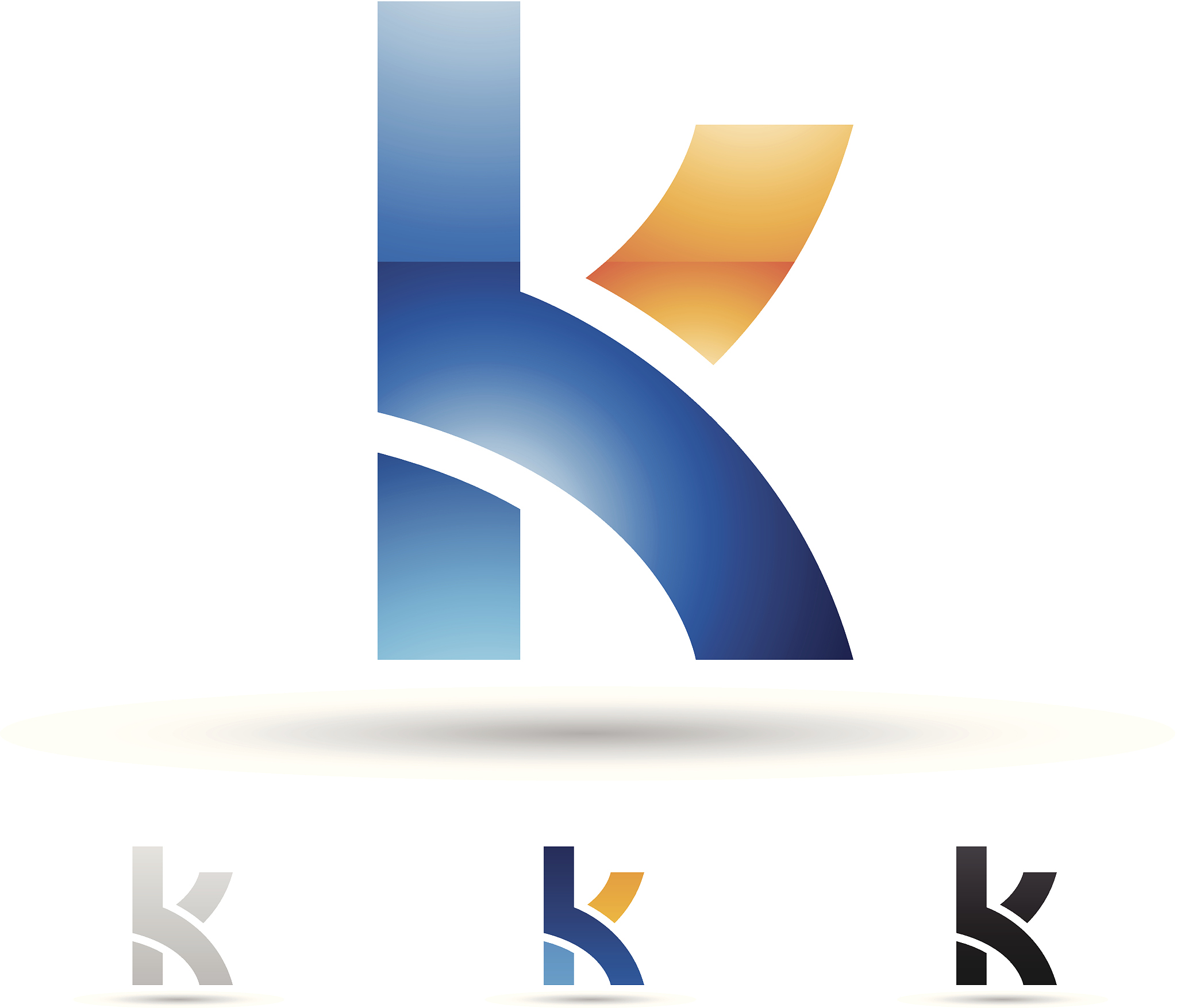 abstract icon for letter k