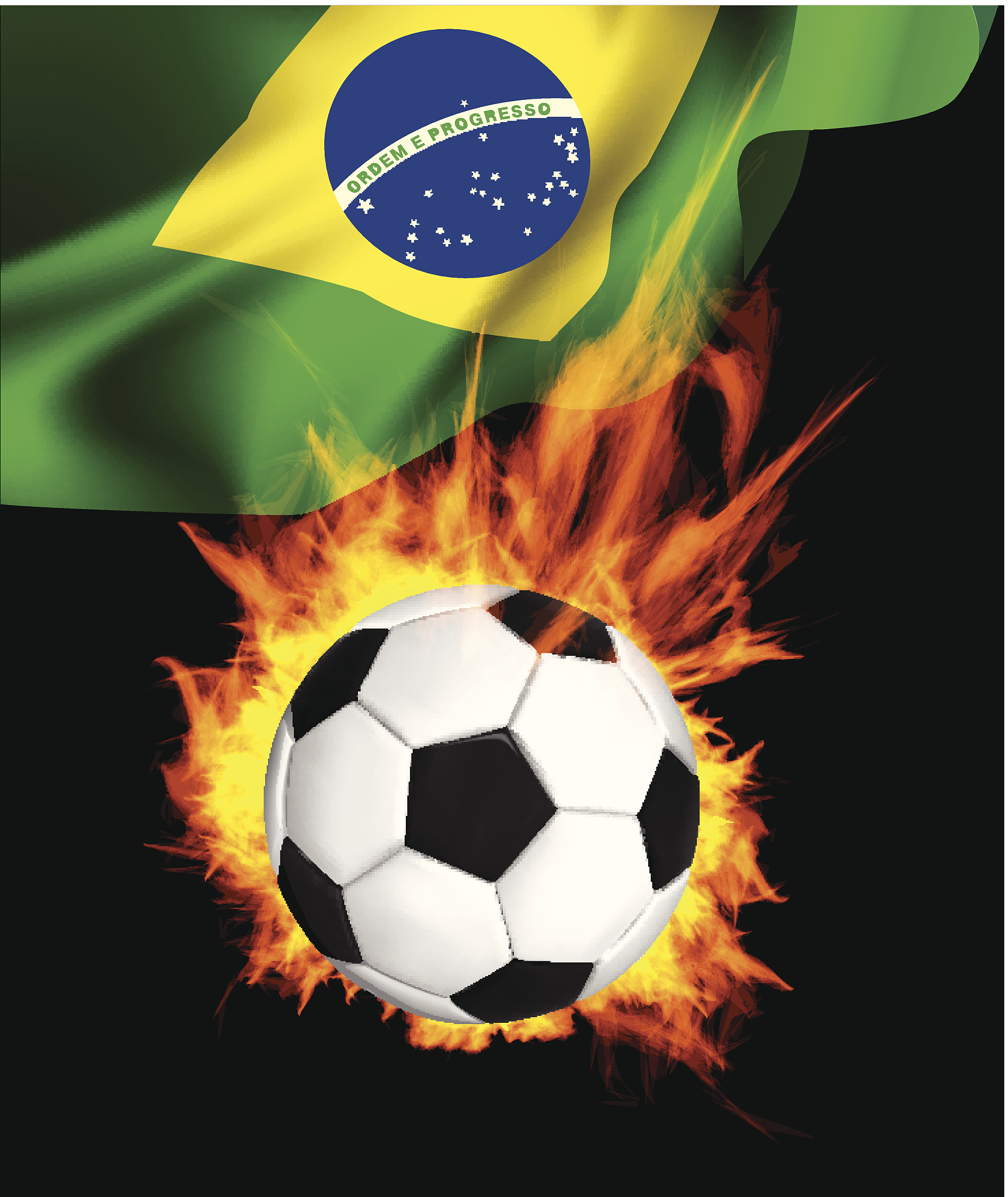 soccer ball in fire