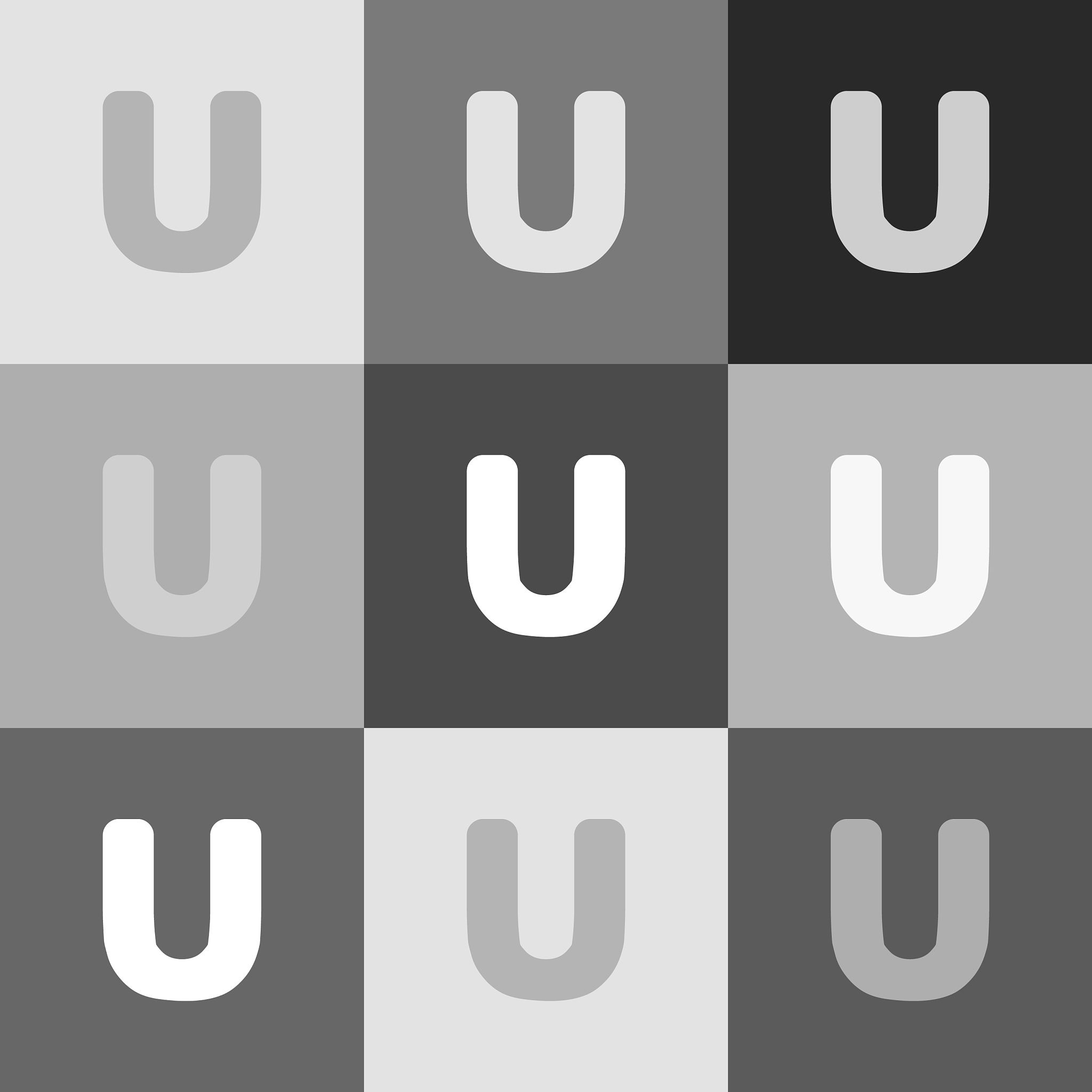 letter u sign design template element