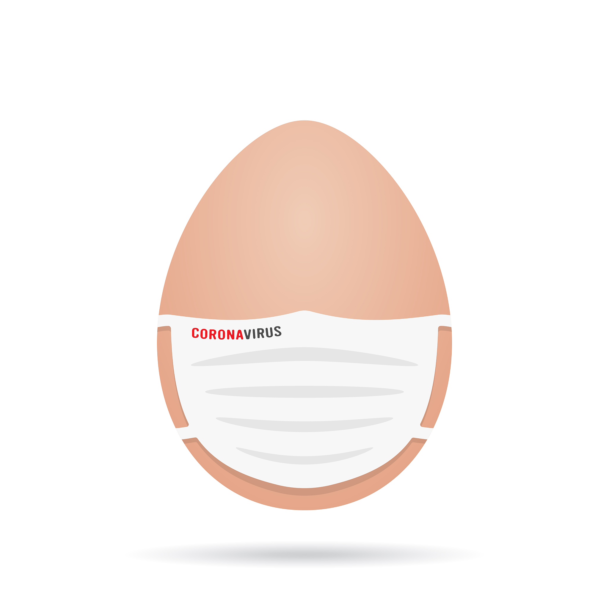 easter egg with a medical mask. stay home at easter. isolated on