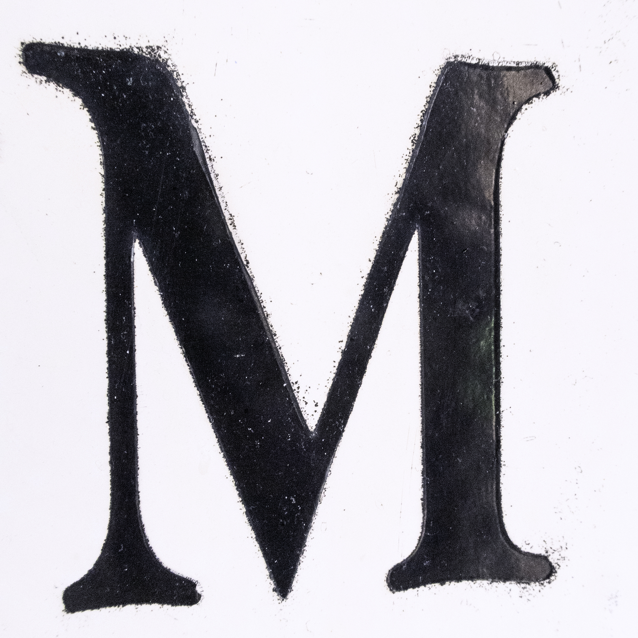 grunge letter m