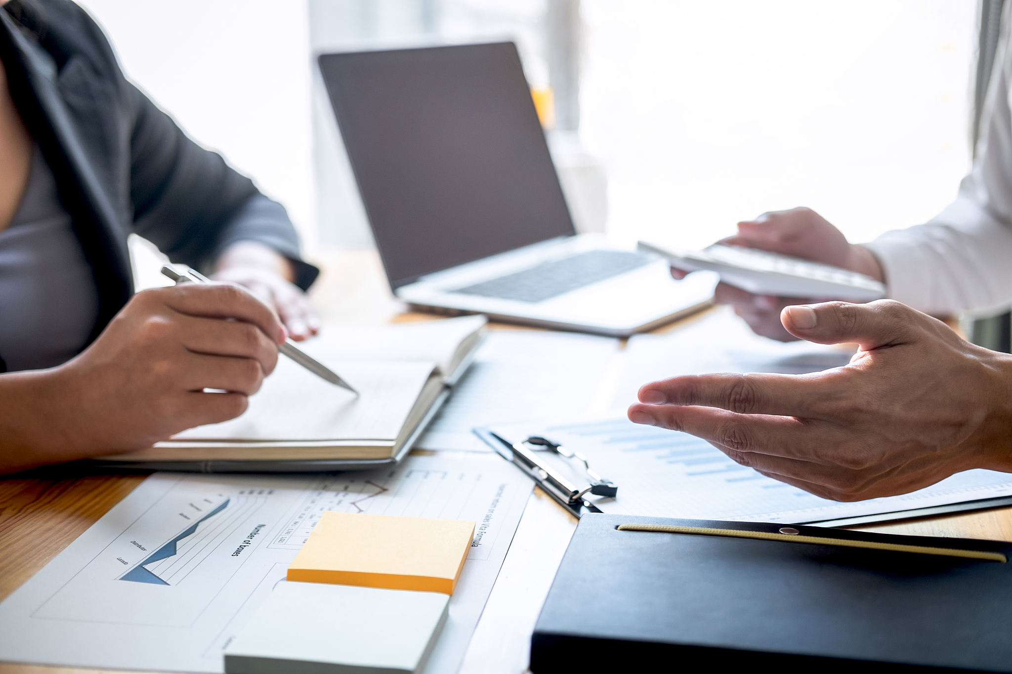 business coworkers working in office