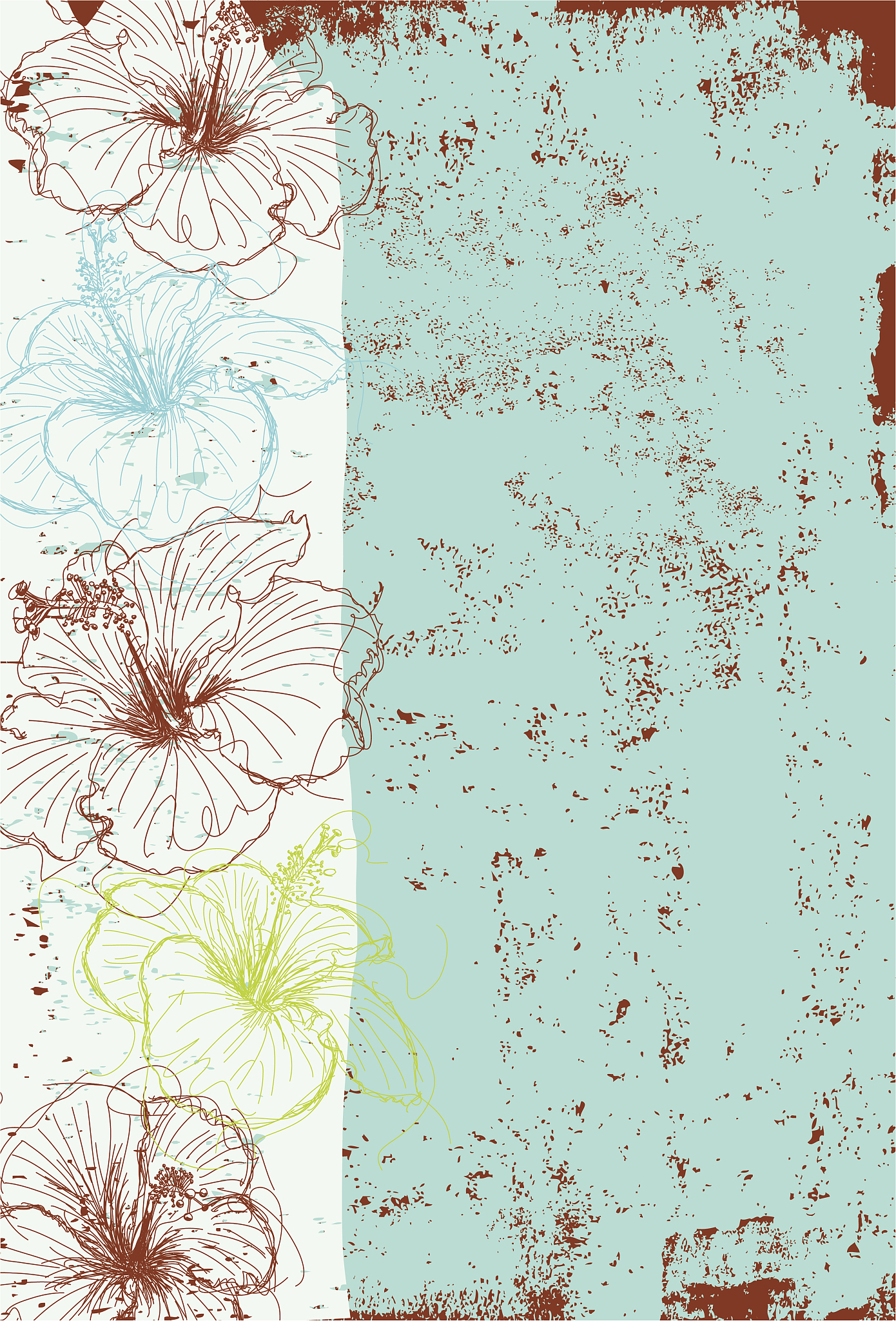 hibiscus flower abstract
