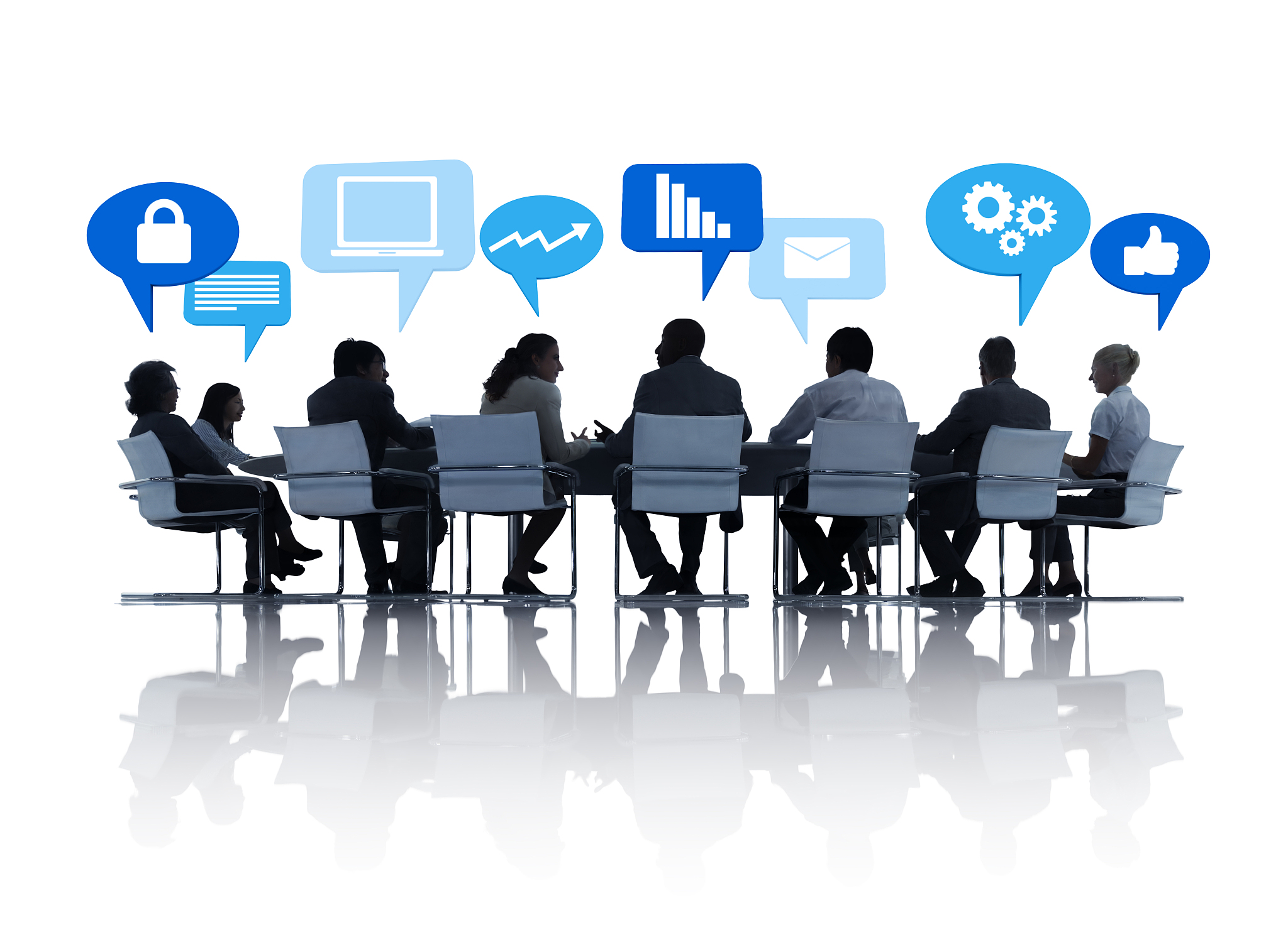 business people around table