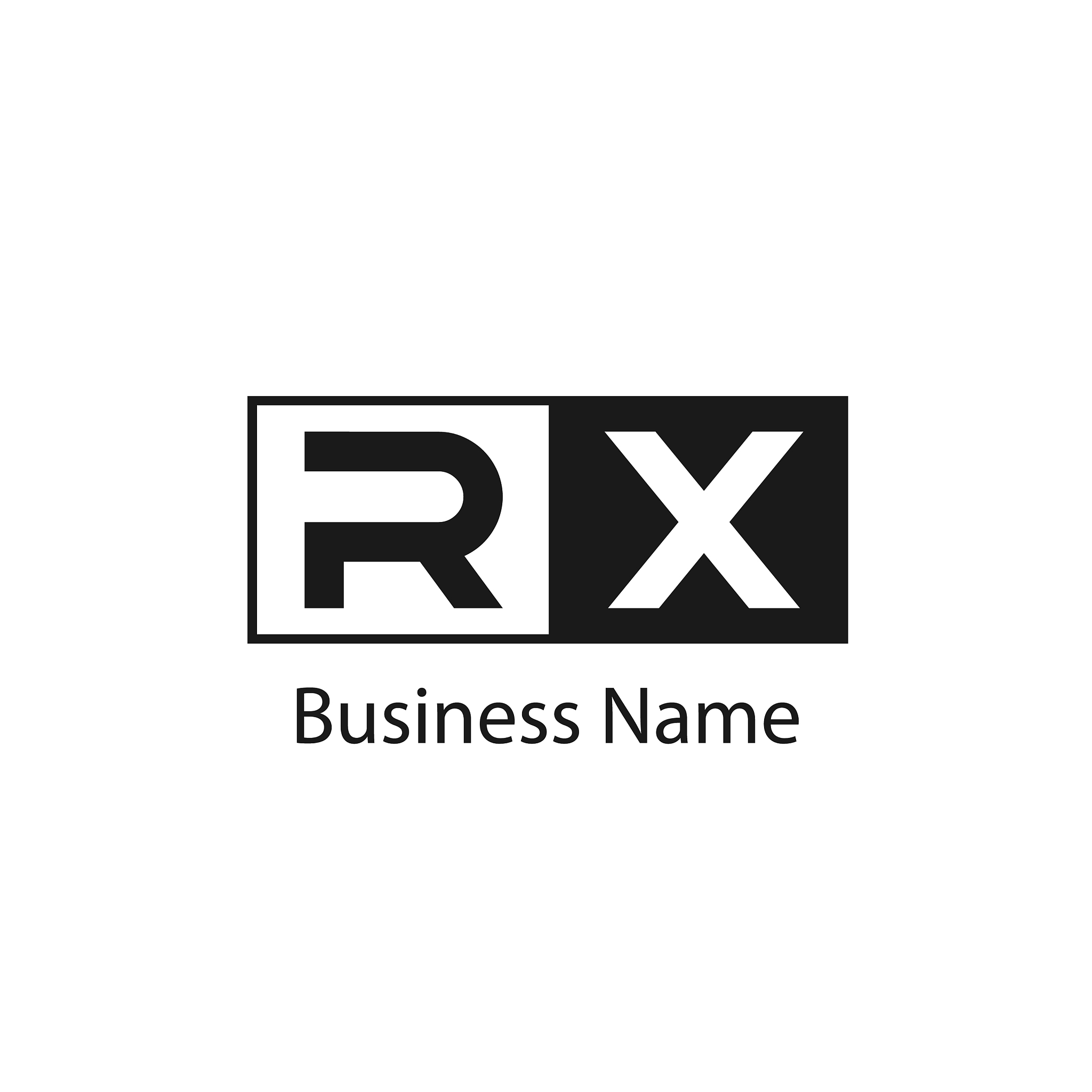 initial letter rx logo template design
