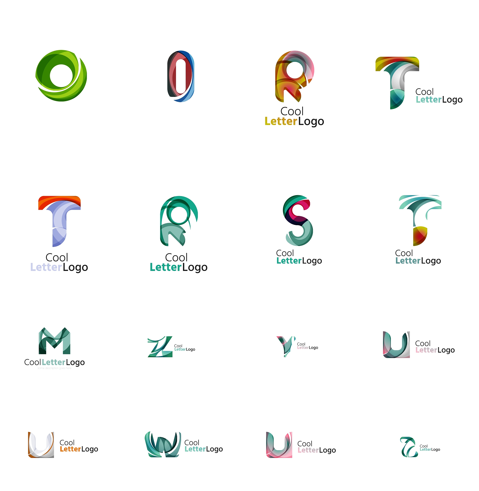 set of universal company logo ideas business icon