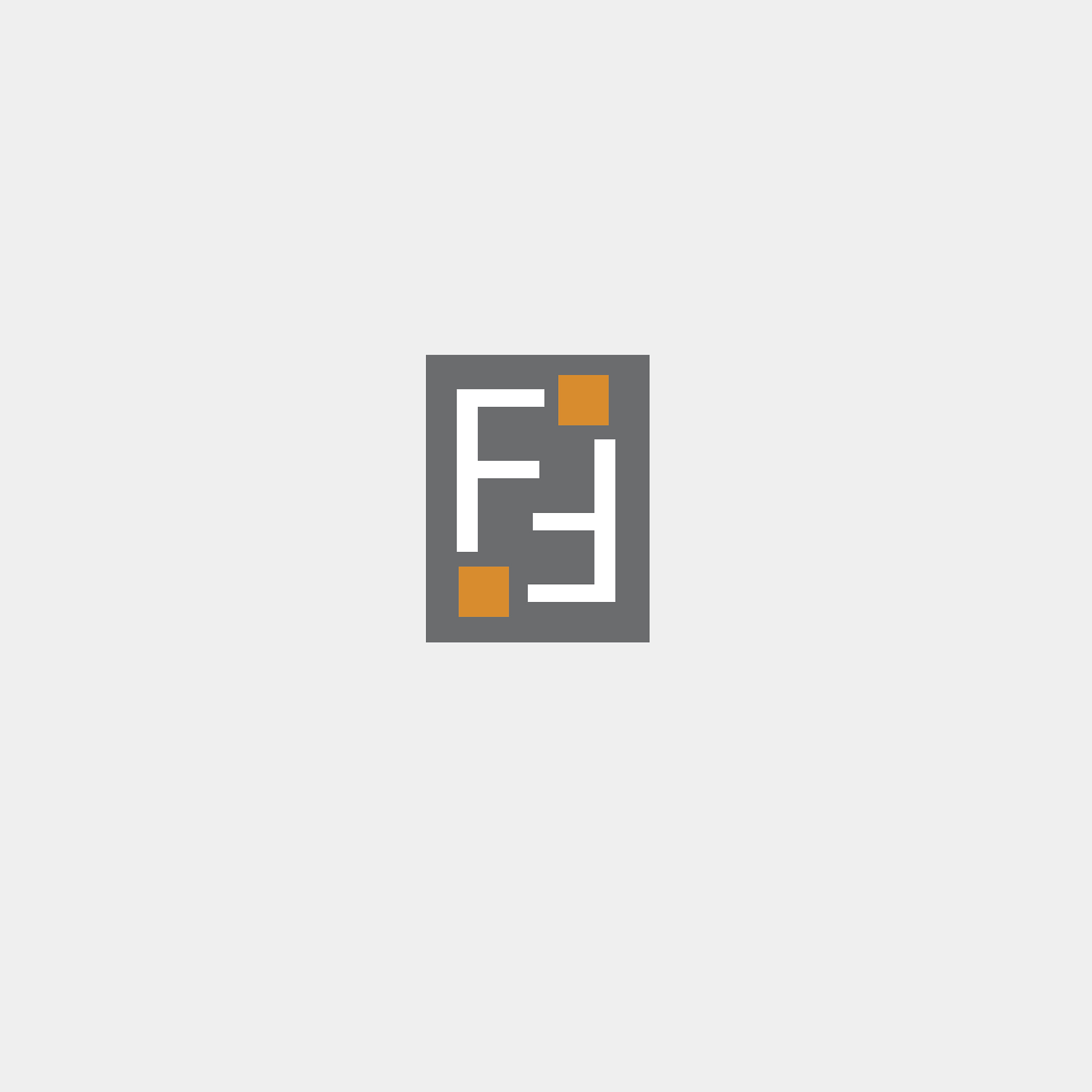letter double f in square element design