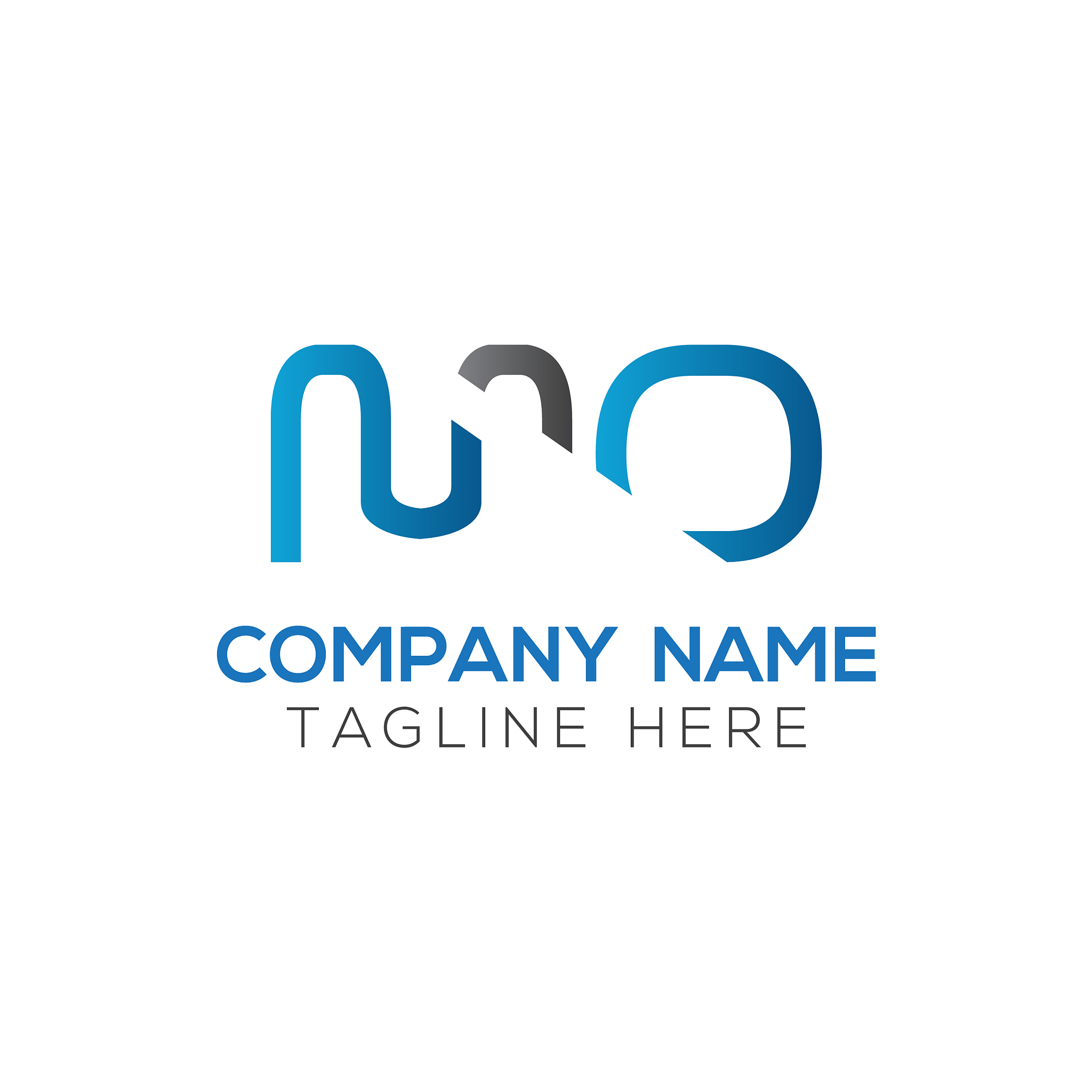 initial mo letter logo design template abstract