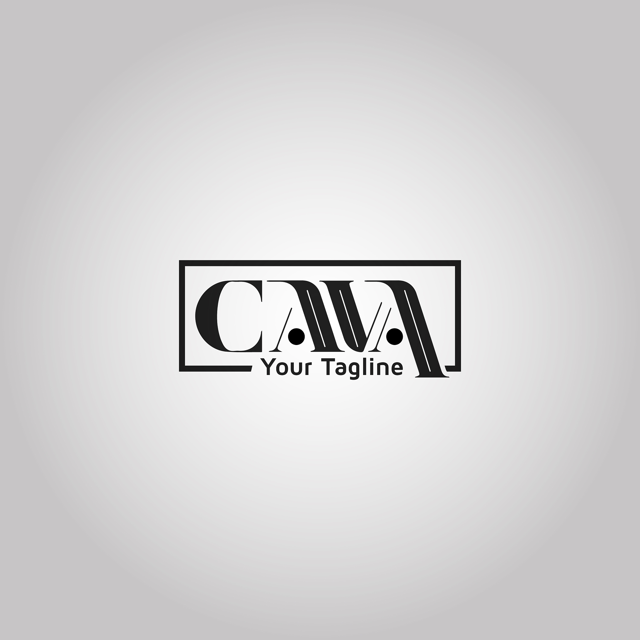 word cava logo design template inspiration