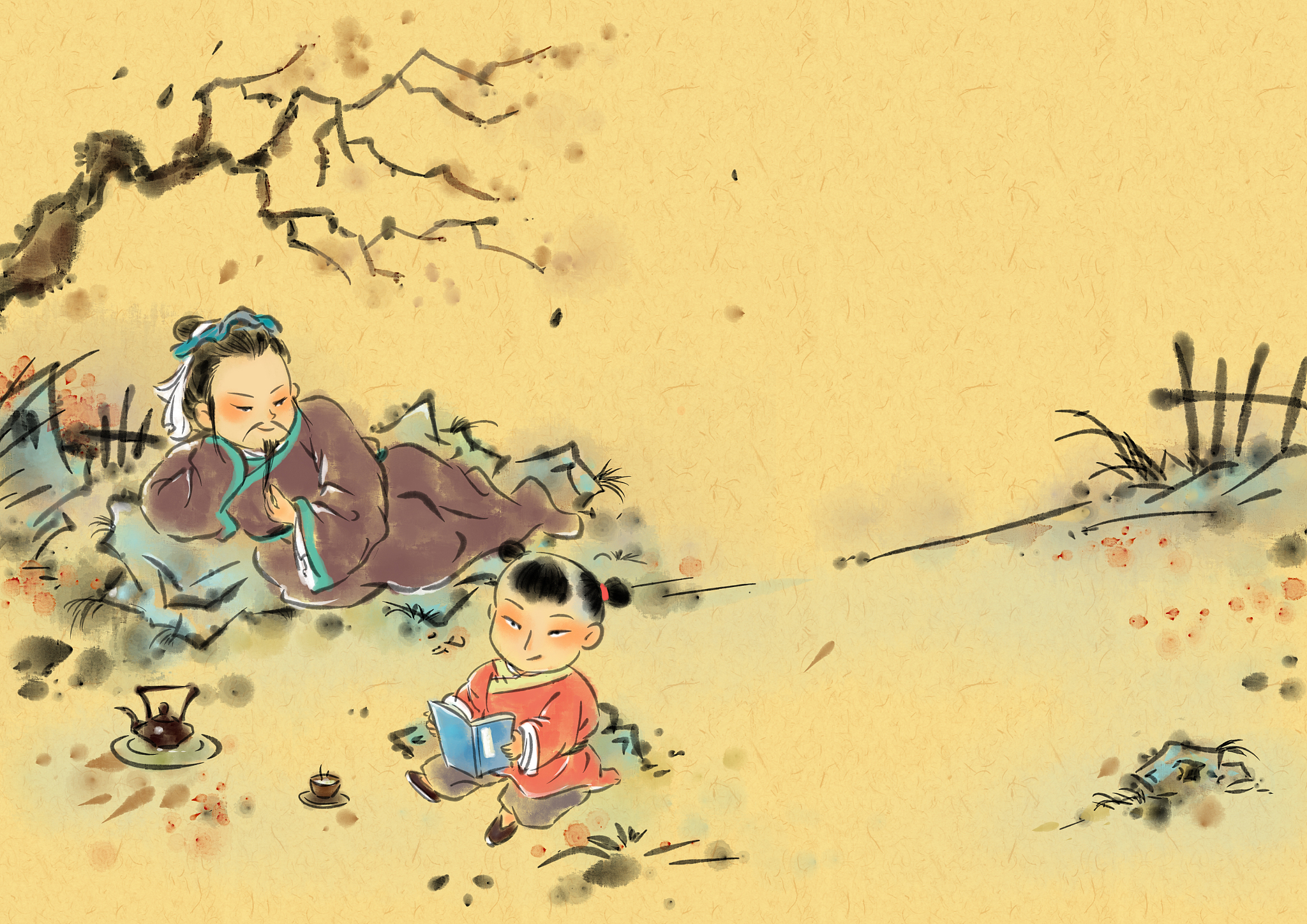 请扮演一位资深幼儿园教师面对幼儿园学生为学生介绍《诗经》劳动情景导入