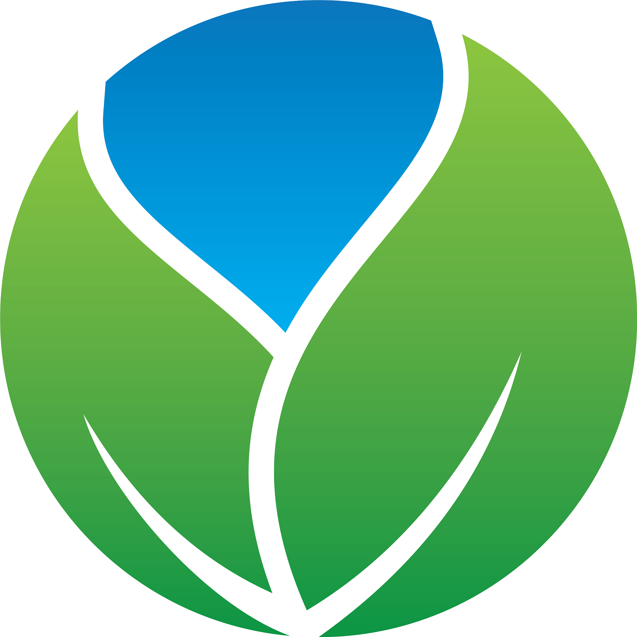 circle leaf eco nature logo