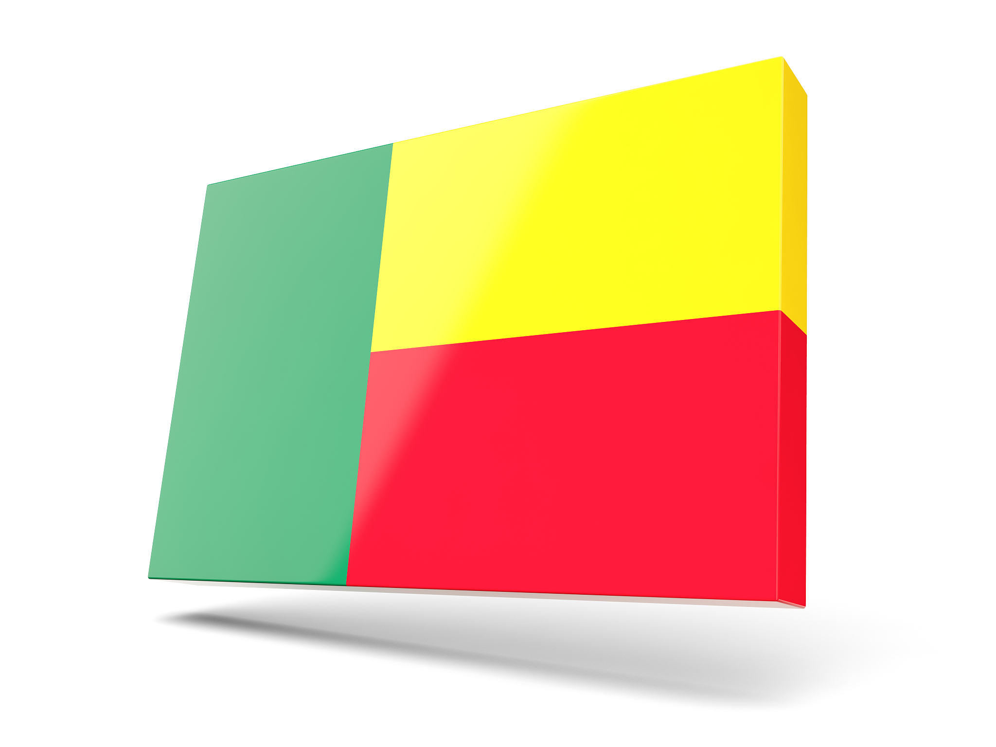 square icon with flag of benin