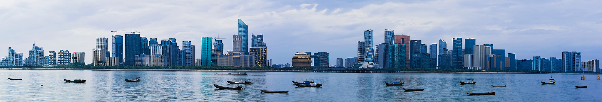 浙江杭州钱江新城全景