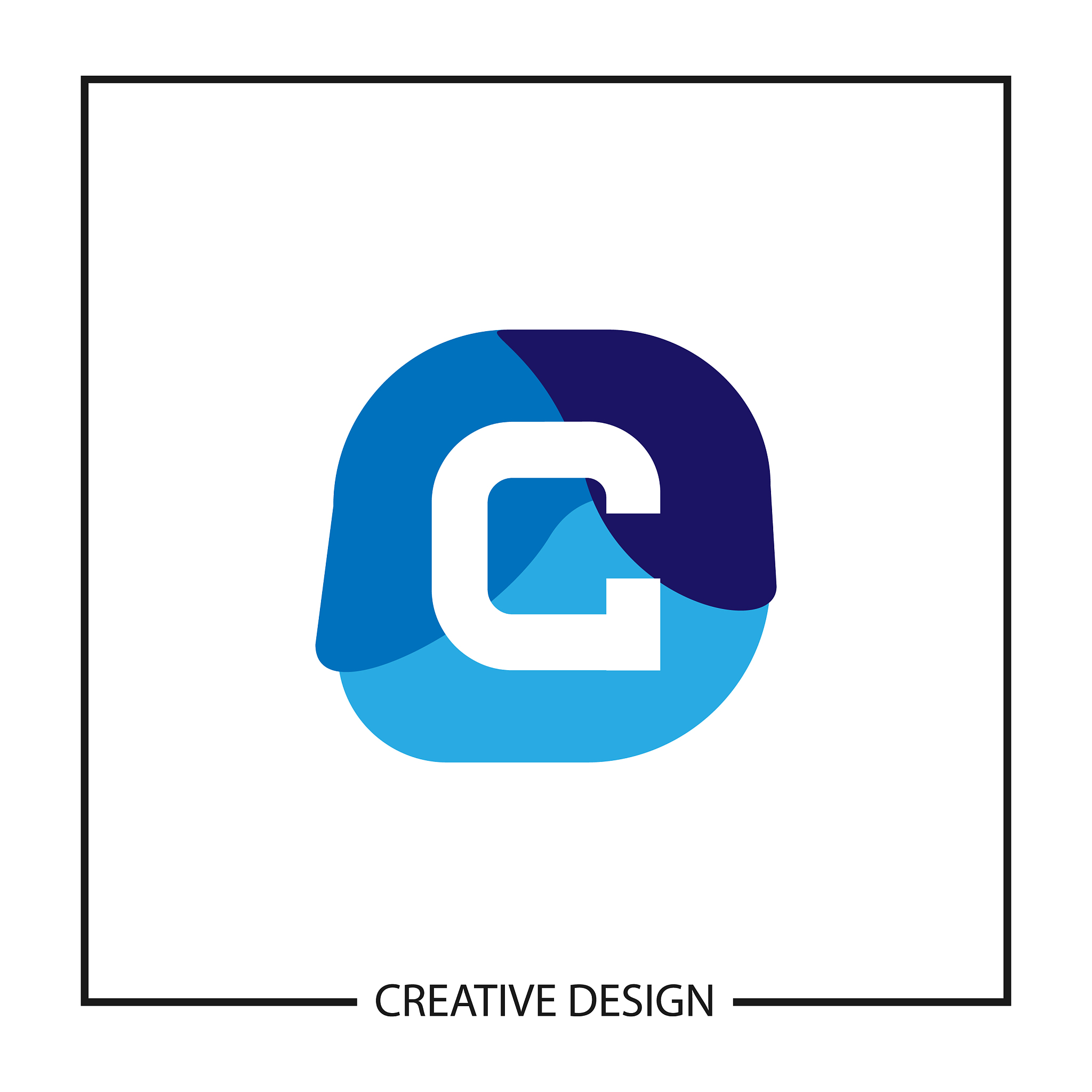 initial letter c logo template design
