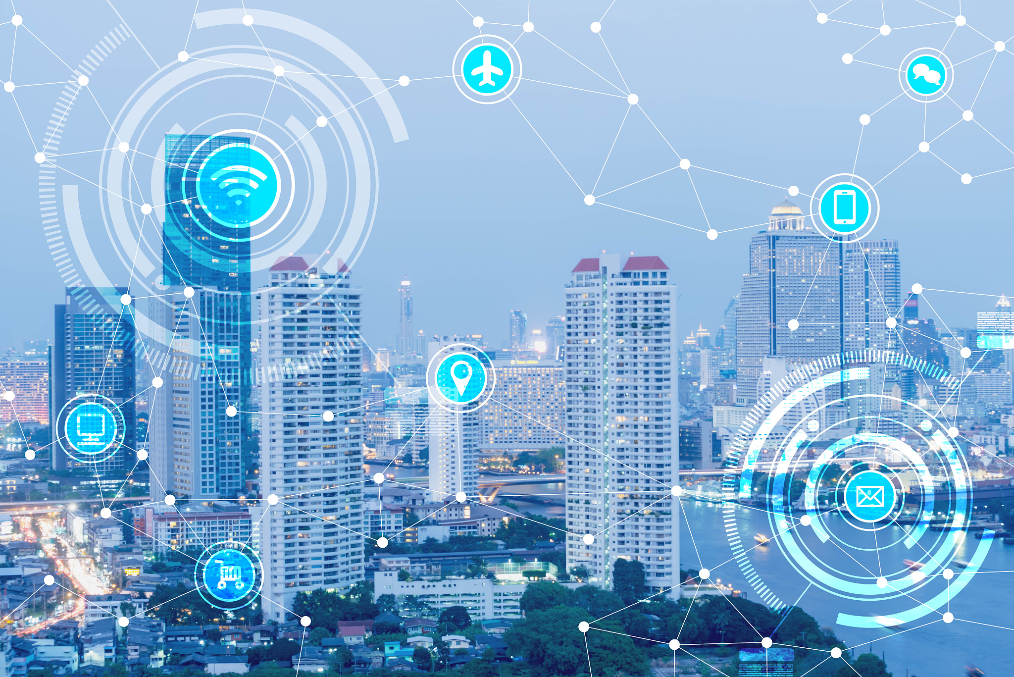 icons of wifi, internet, communication, travel, computer and kin