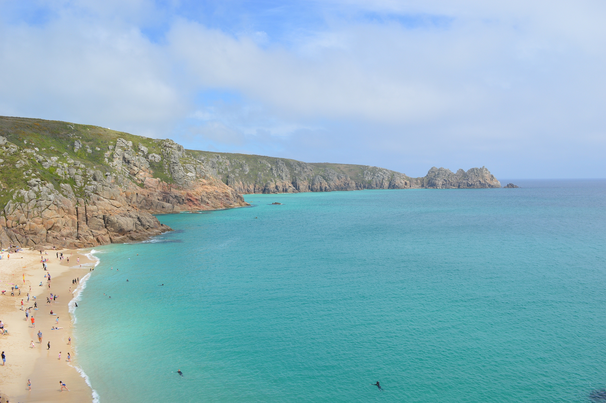 scenic view of sea against blue sky