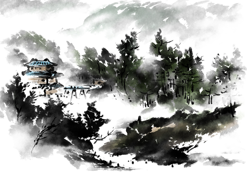 temple surrounded by trees