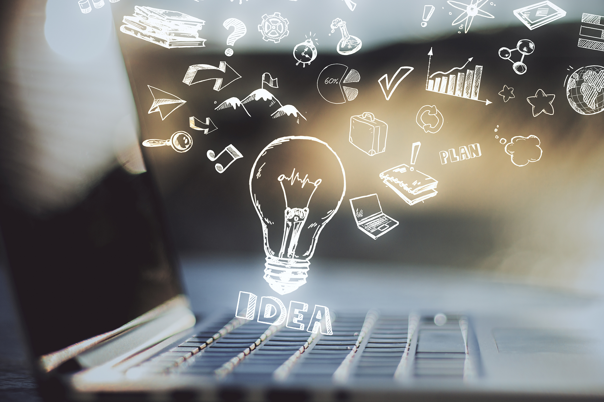 technology, software and startup concept