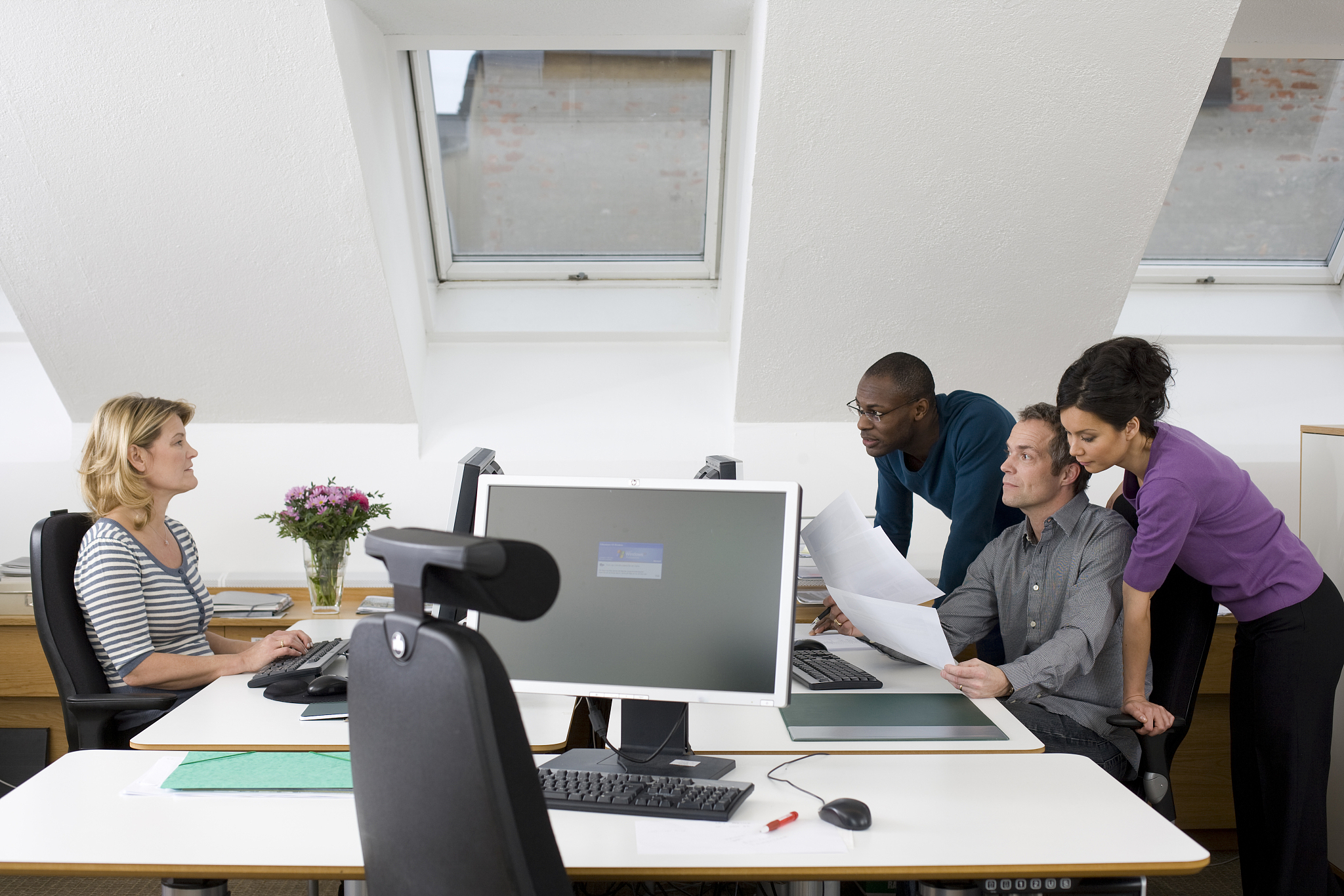 people working together in office