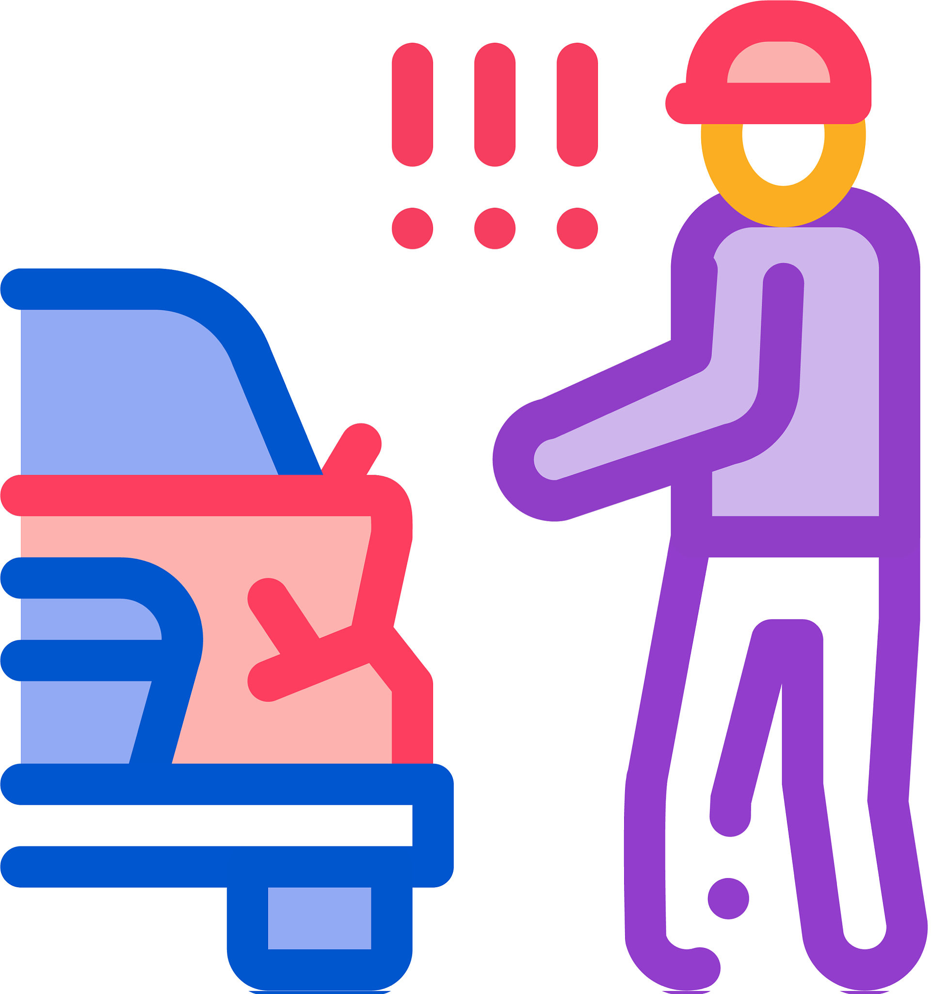 indignant driver broken car bumper icon